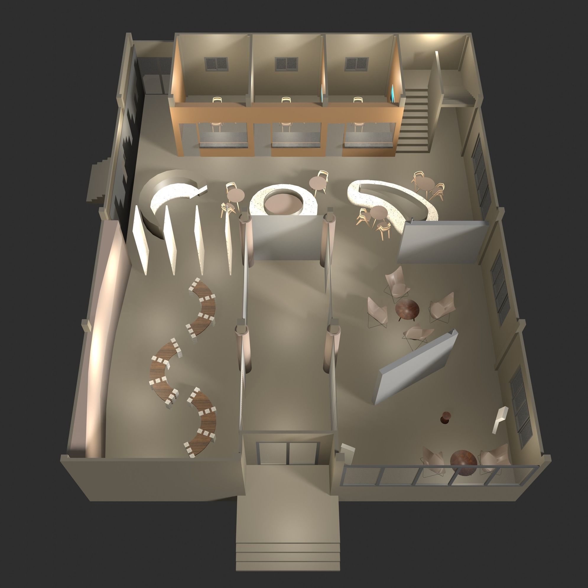 Showroom and office plan 24ZZ01 3D model_2