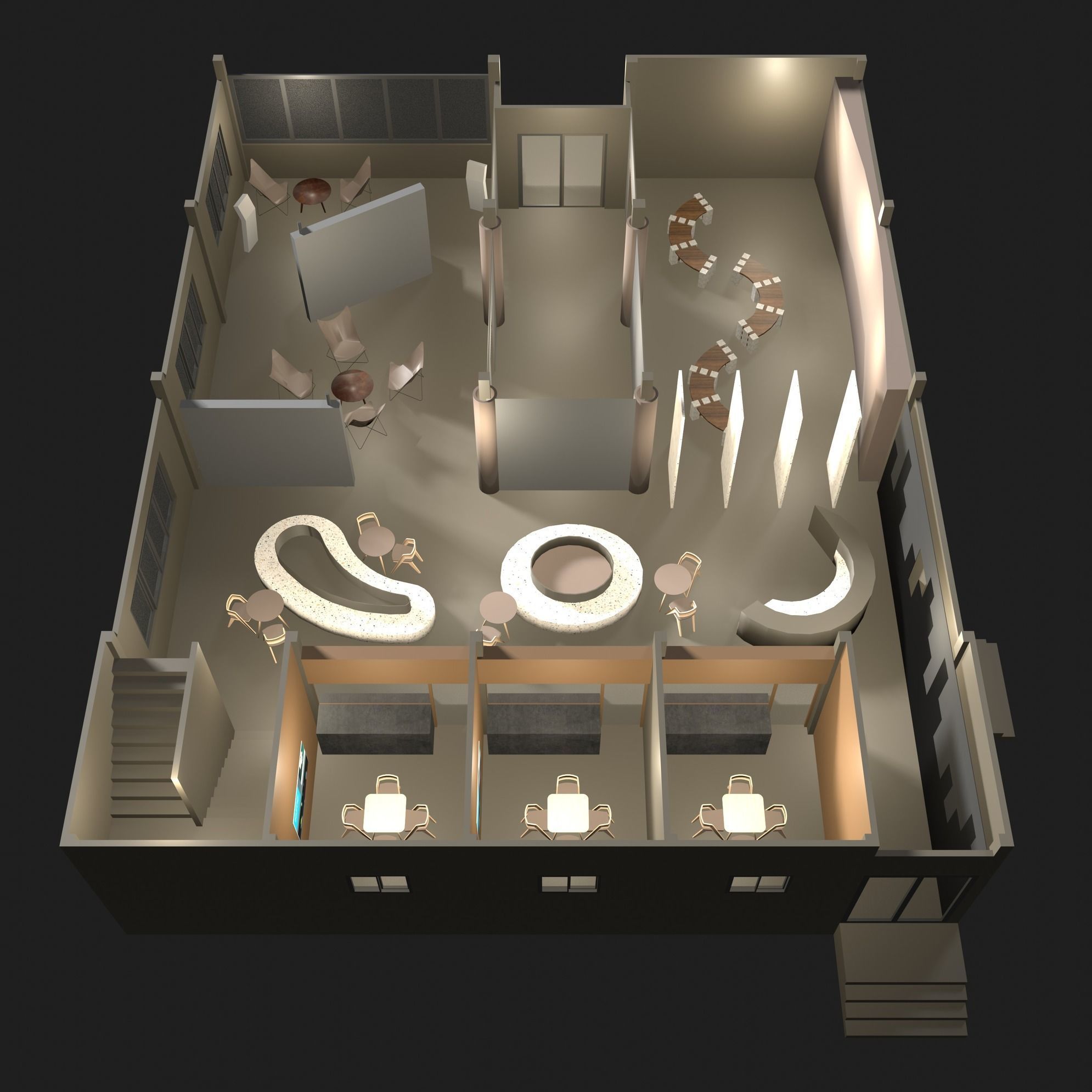 Showroom and office plan 24ZZ01 3D model_3
