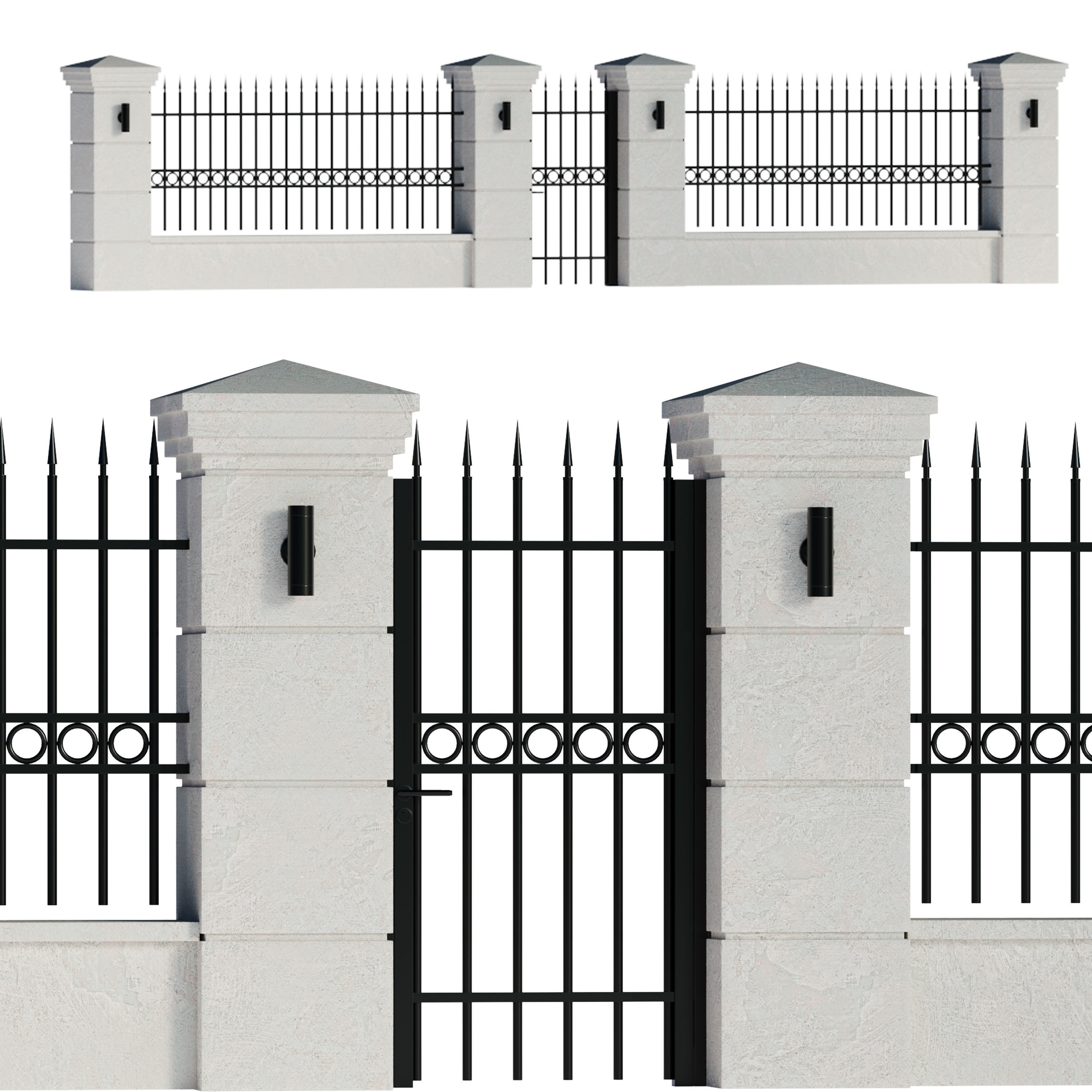 Fencing 02 3D model_8