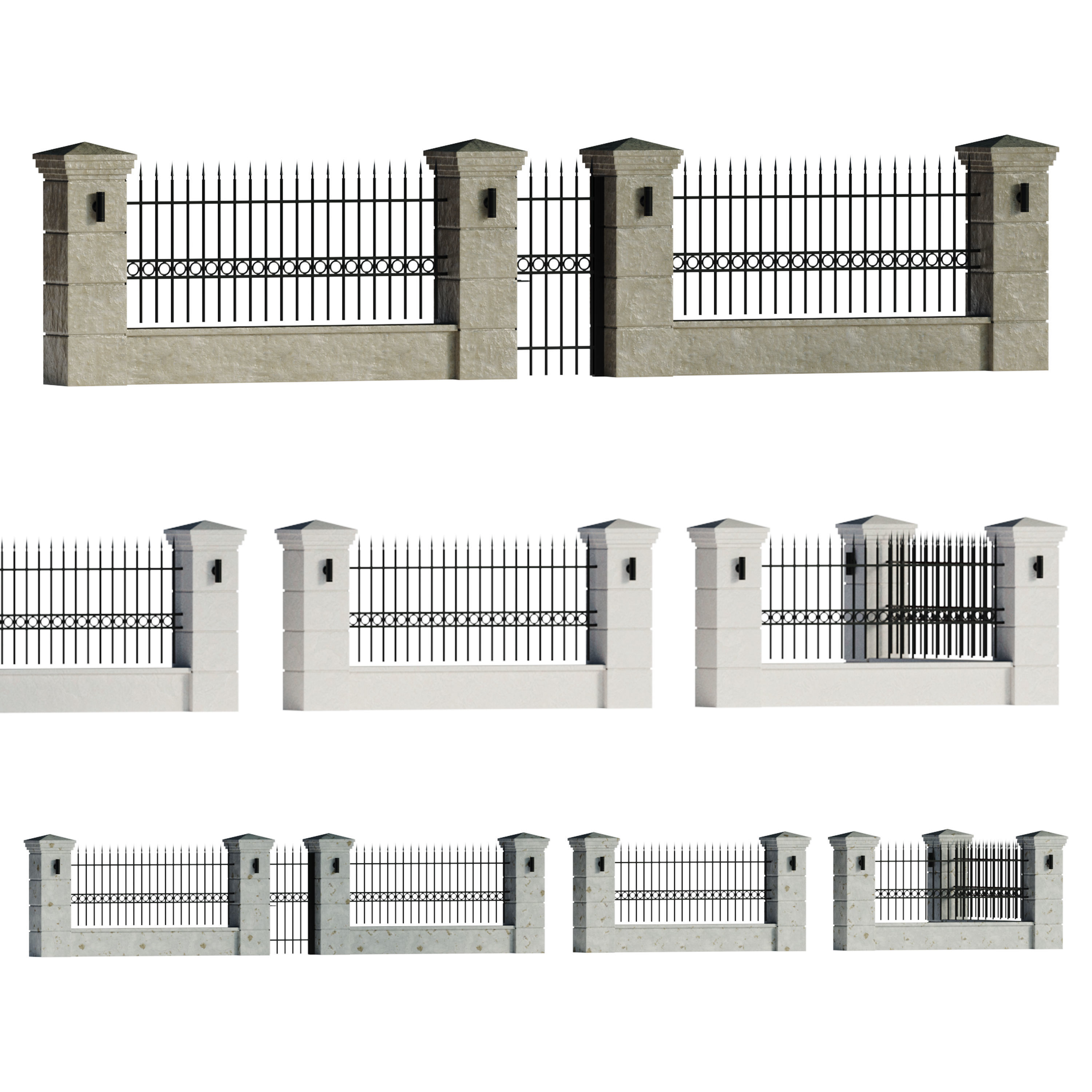 Fencing 02 3D model_4