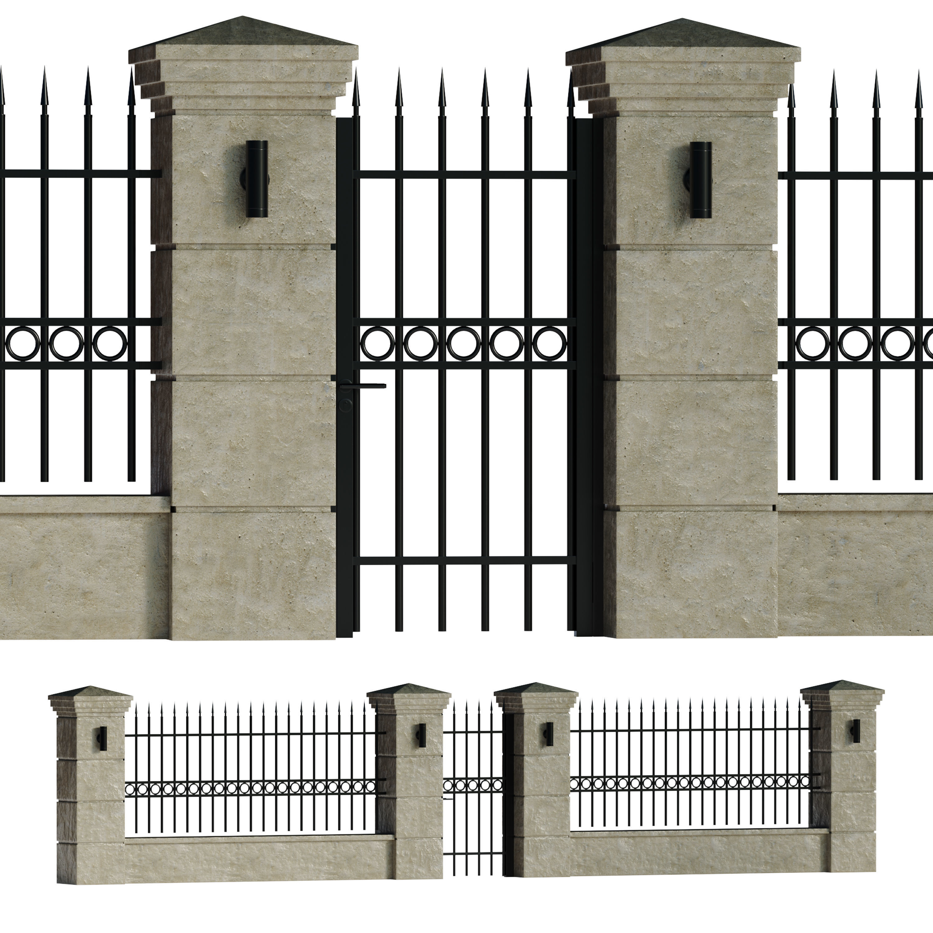 Fencing 02 3D model_9