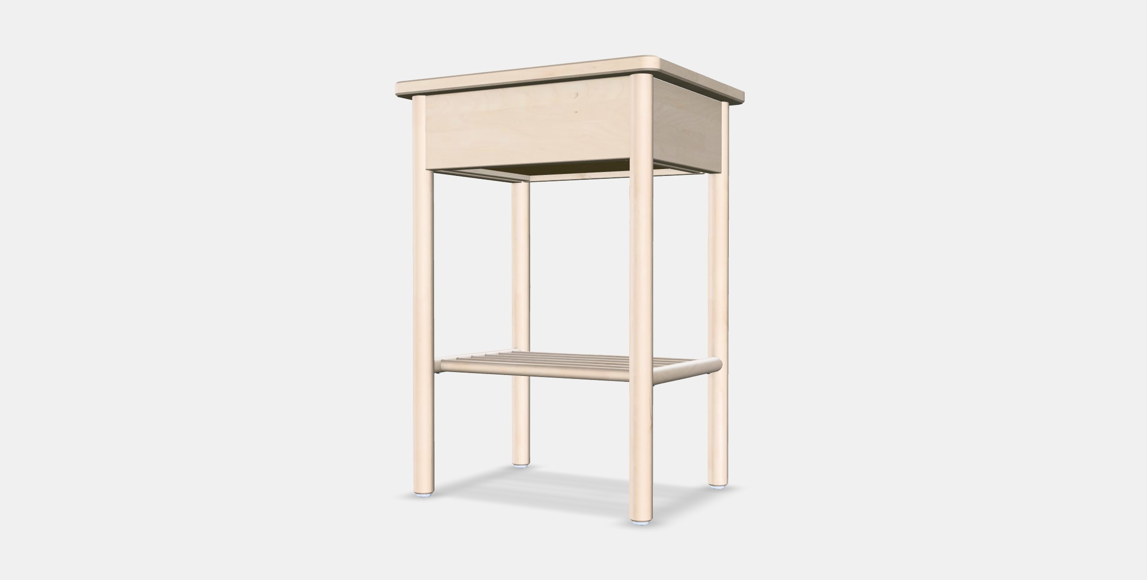 BJORKSNAS Bedside table 1 Low-poly 3D model_3
