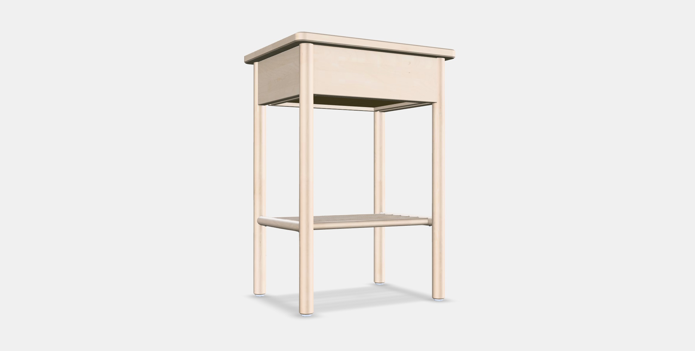 BJORKSNAS Bedside table 1 Low-poly 3D model_16