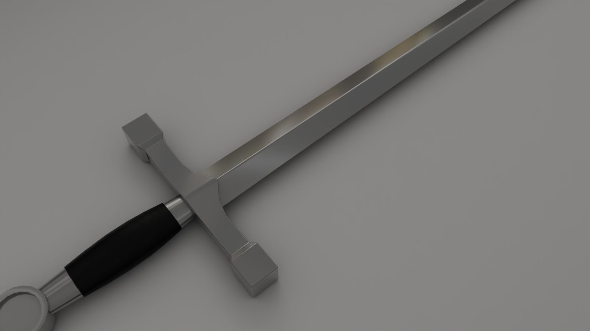 Simple Realistic Sword Low-poly 3D model_7