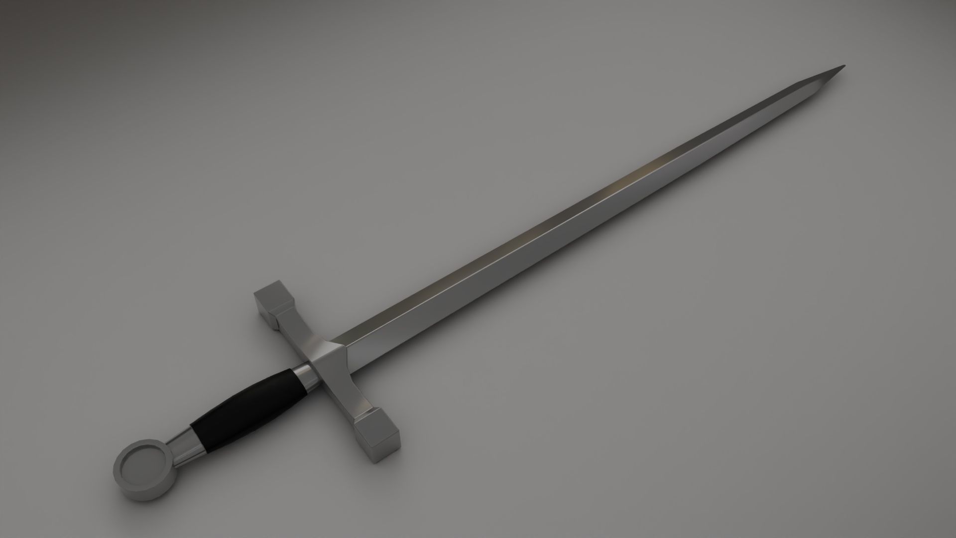 Simple Realistic Sword Low-poly 3D model_3
