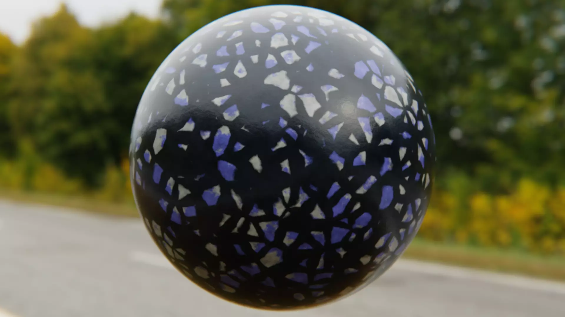 Procedural Purple Terrazzo Marble Texture - Night Accent Texture_0