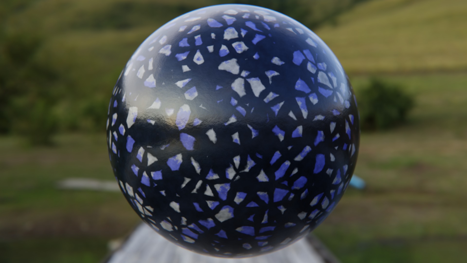 Procedural Purple Terrazzo Marble Texture - Night Accent Texture_4
