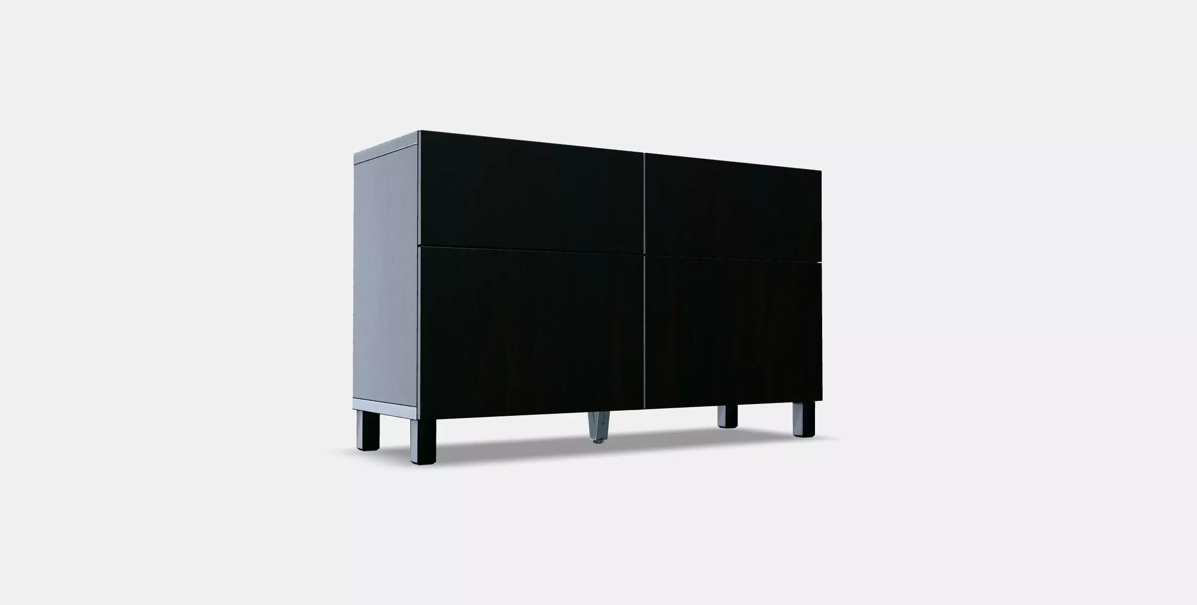 BESTA Storage combination w doors-drawers 3 Low-poly 3D model_0