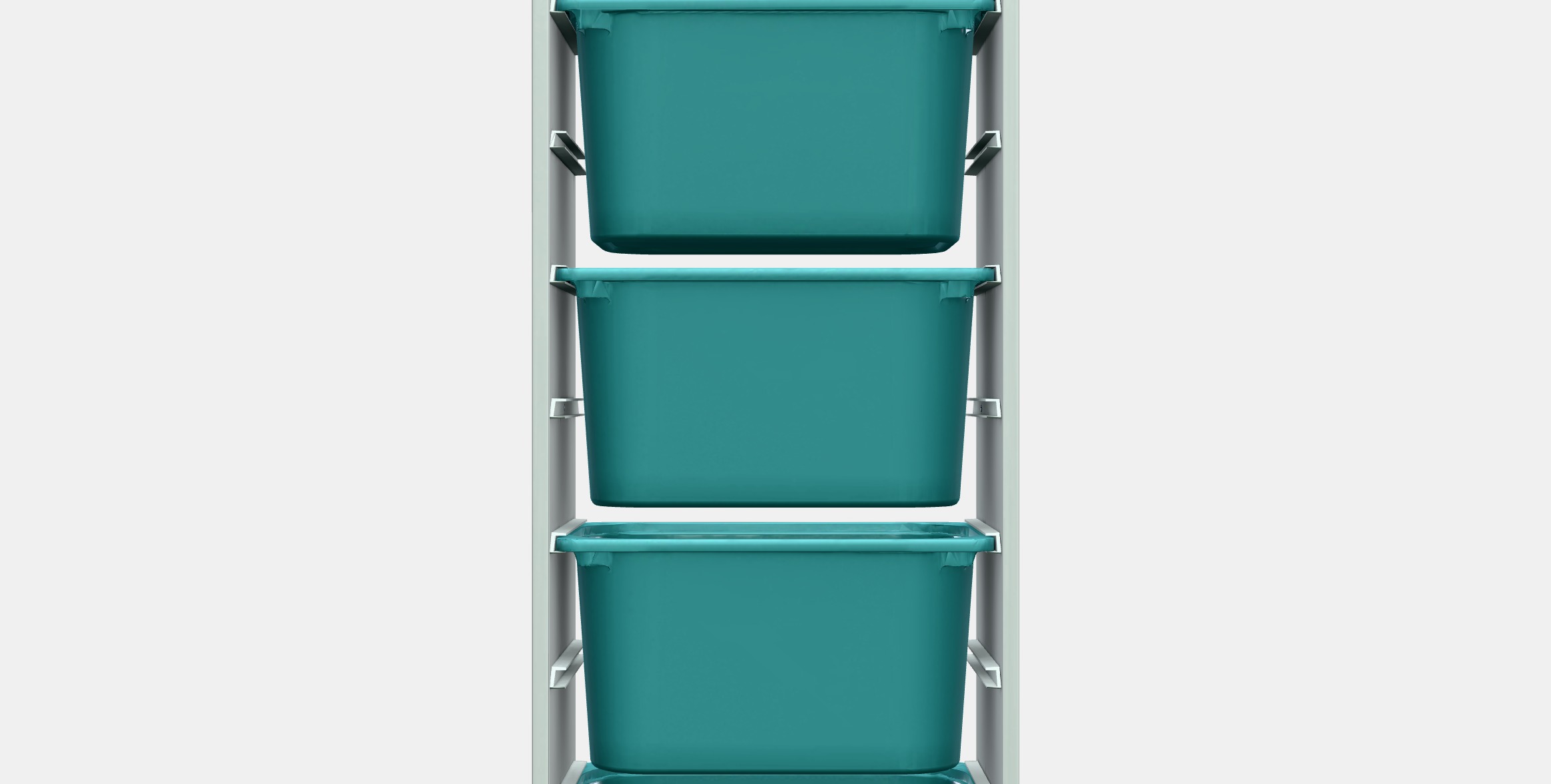 TROFAST Storage combination with boxes 39 Low-poly 3D model_11