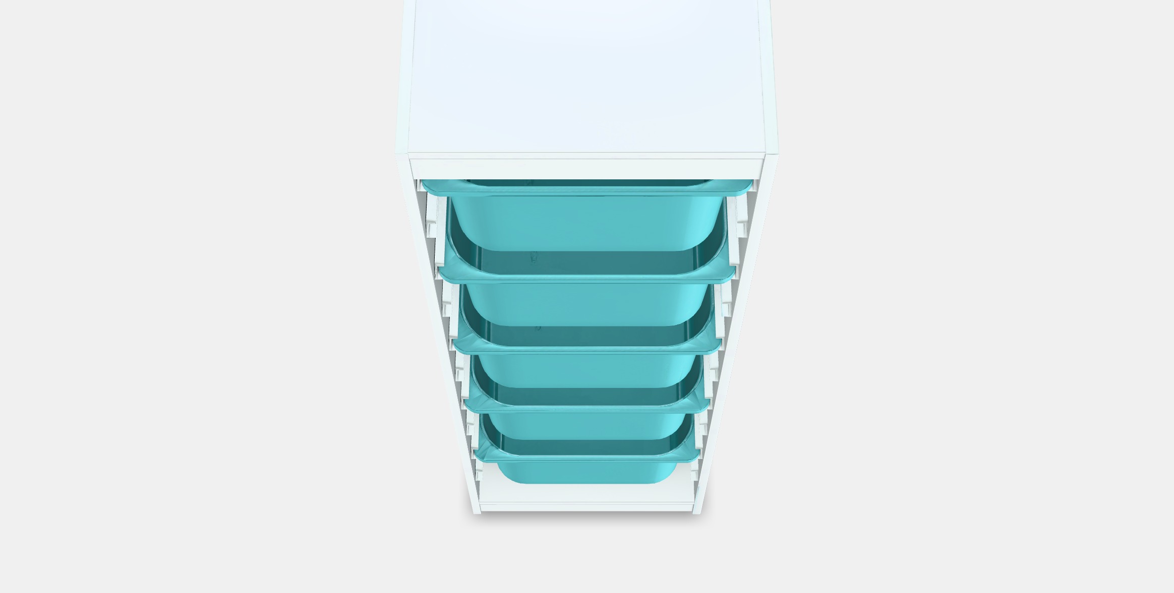 TROFAST Storage combination with boxes 39 Low-poly 3D model_4