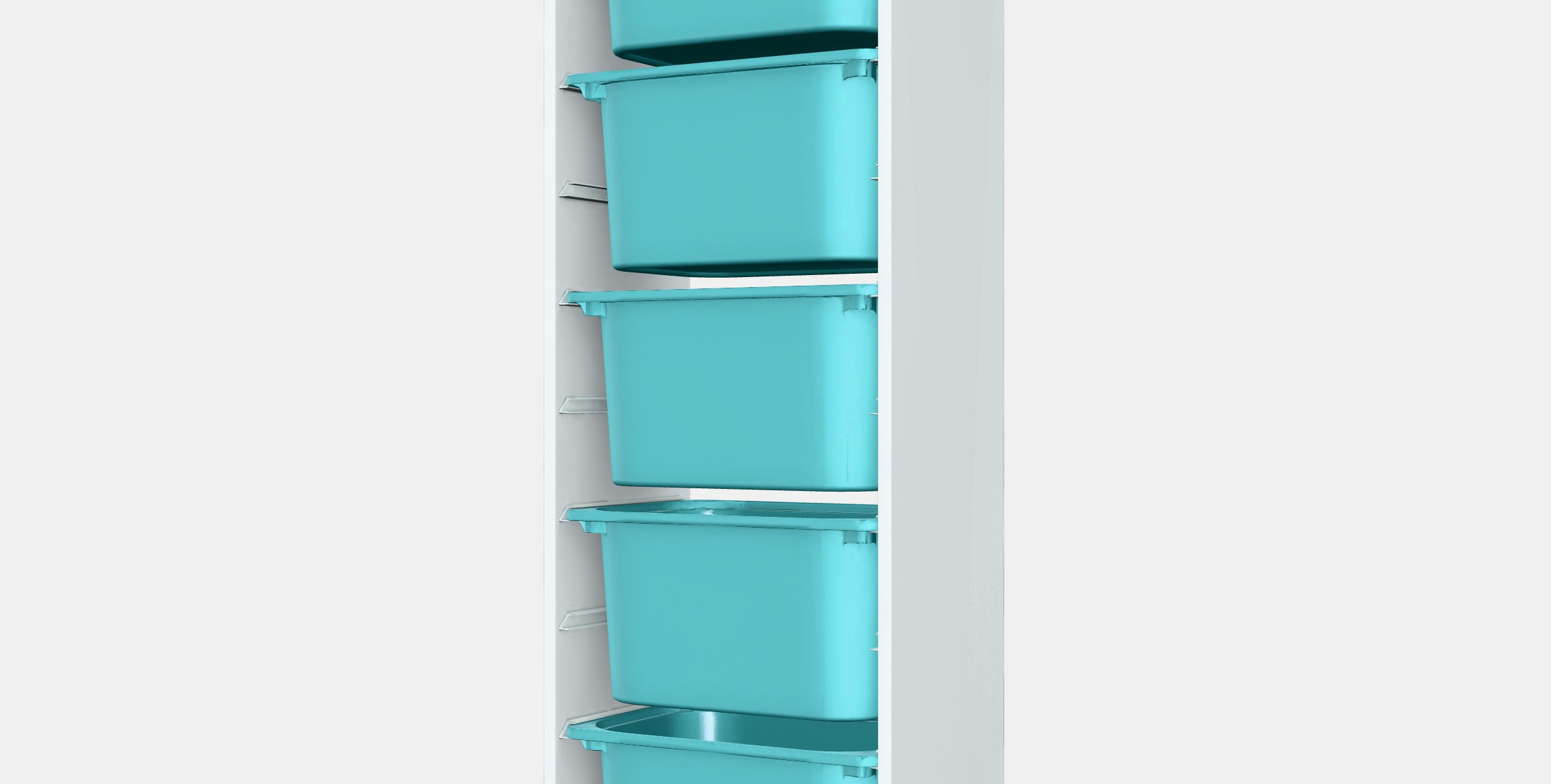 TROFAST Storage combination with boxes 39 Low-poly 3D model_6