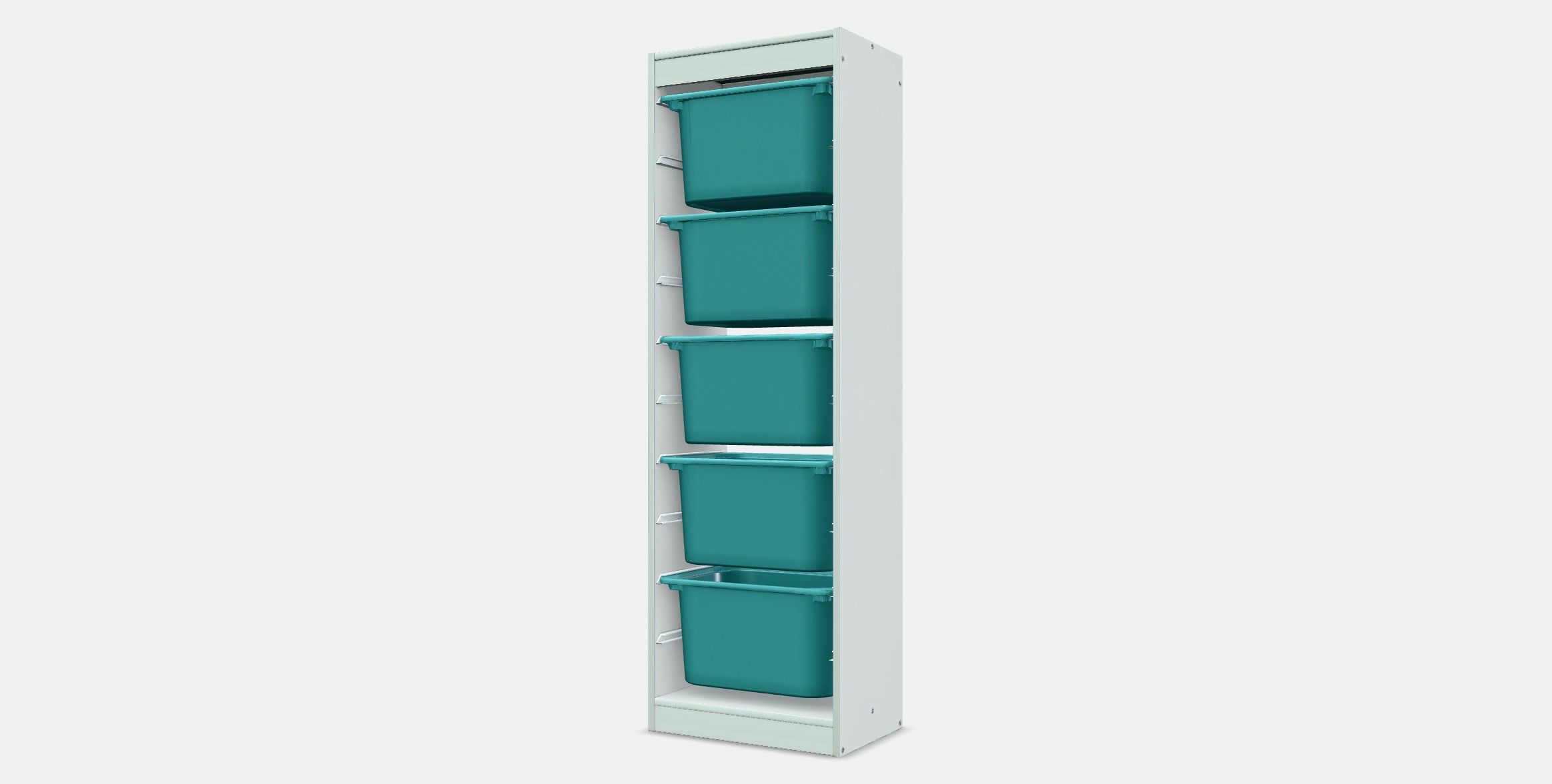 TROFAST Storage combination with boxes 39 Low-poly 3D model_12