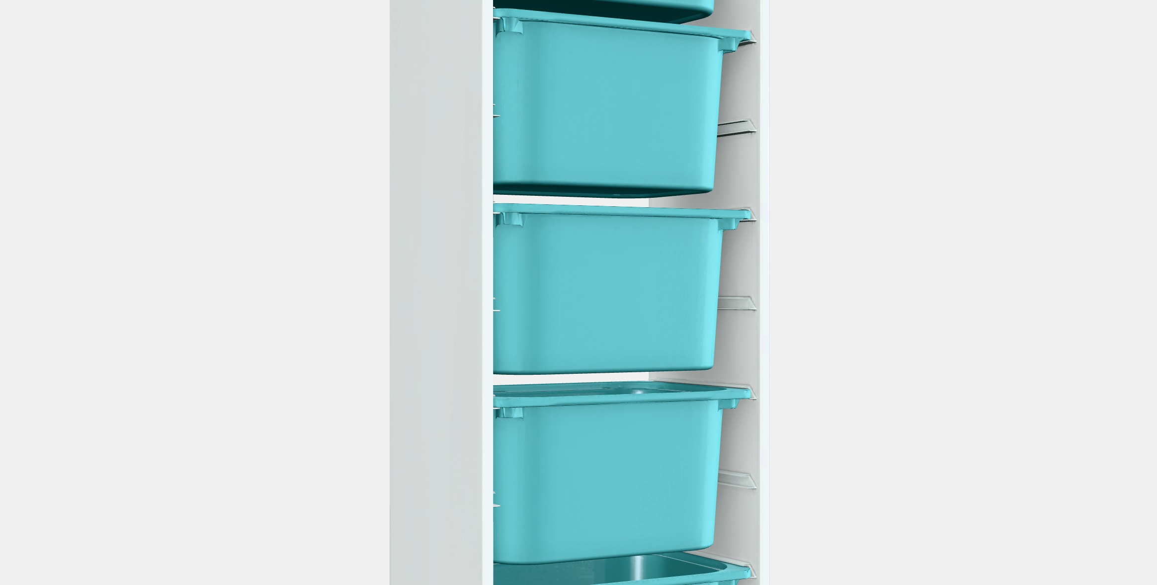 TROFAST Storage combination with boxes 39 Low-poly 3D model_2