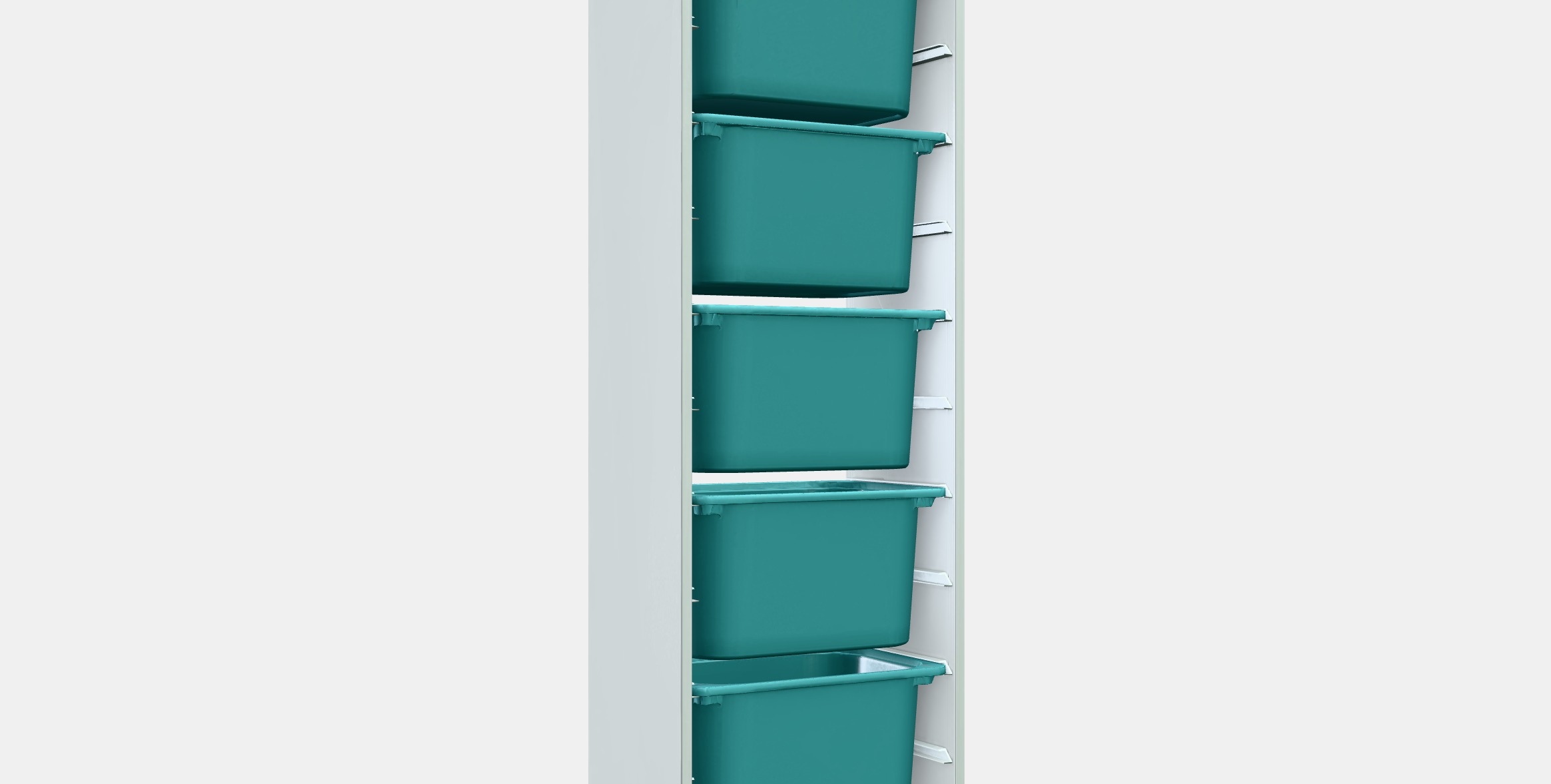 TROFAST Storage combination with boxes 39 Low-poly 3D model_9