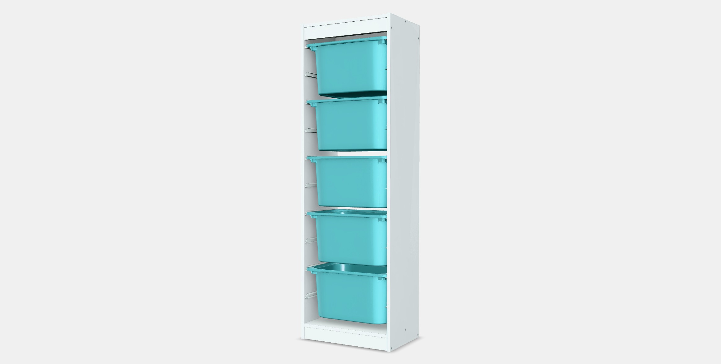 TROFAST Storage combination with boxes 39 Low-poly 3D model_5