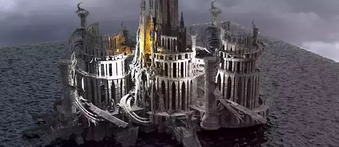 Art deco illusionist cityscape 1 