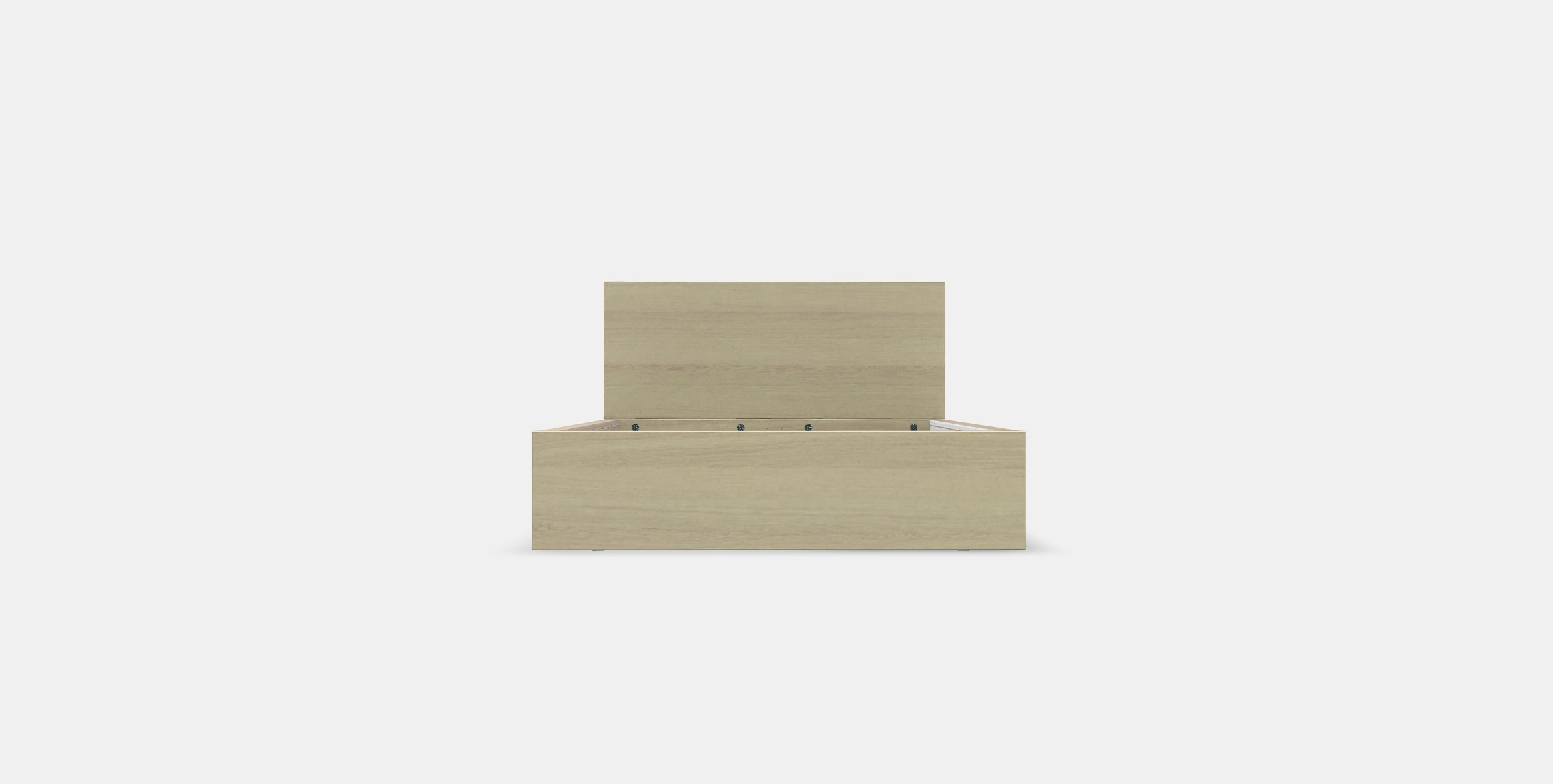 MALM Bed frame high w 2 storage boxes 21 Low-poly 3D model_9