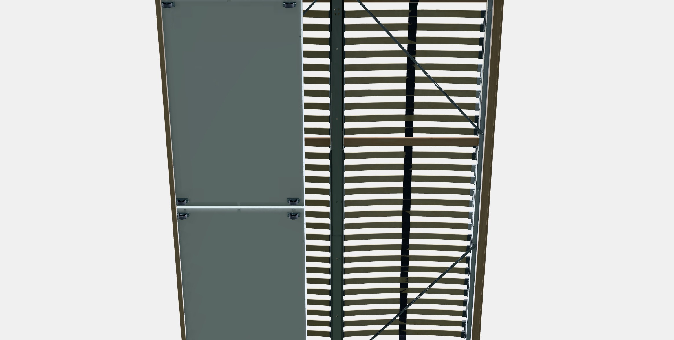 MALM Bed frame high w 2 storage boxes 21 Low-poly 3D model_12