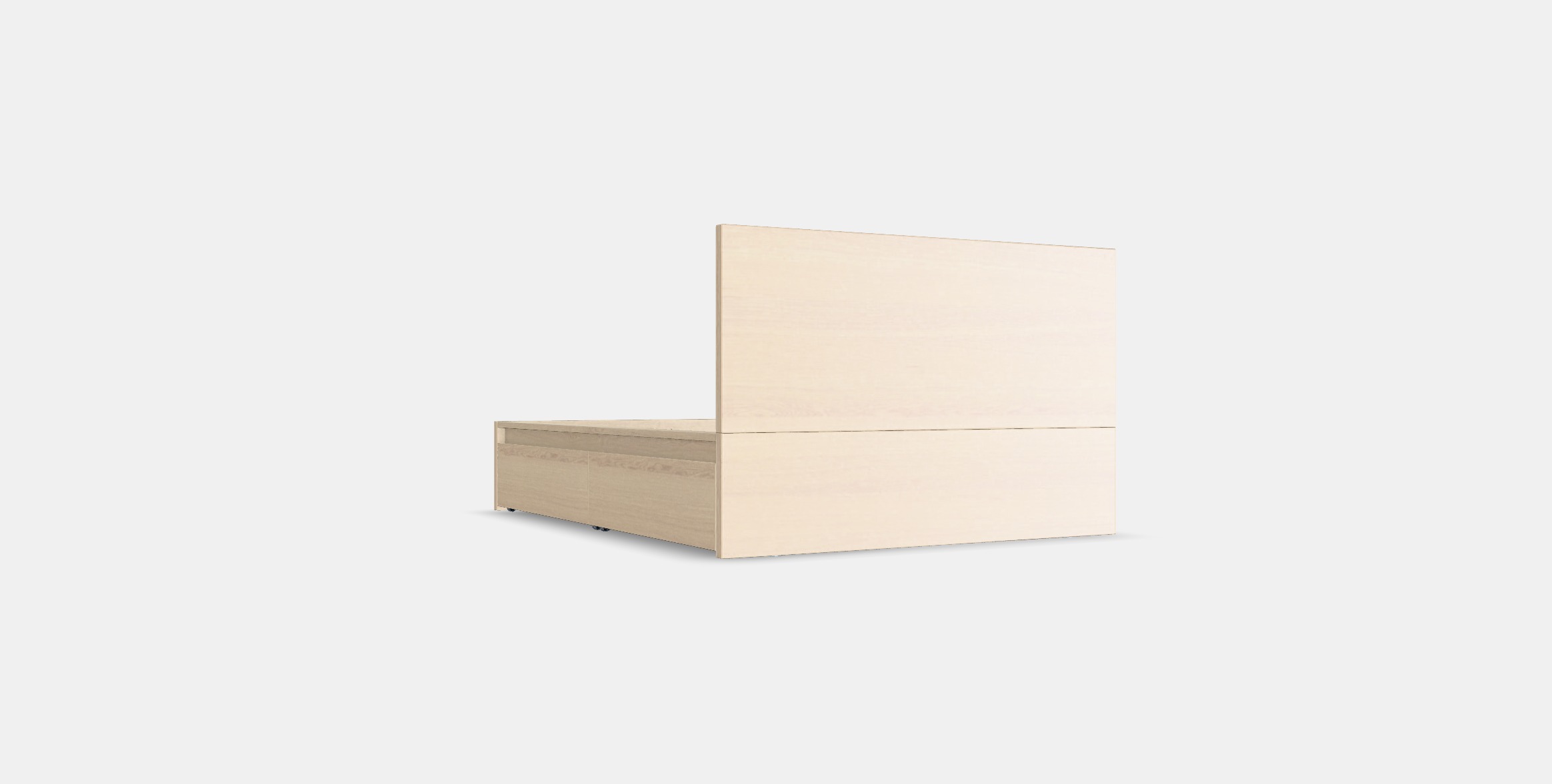 MALM Bed frame high w 2 storage boxes 21 Low-poly 3D model_16