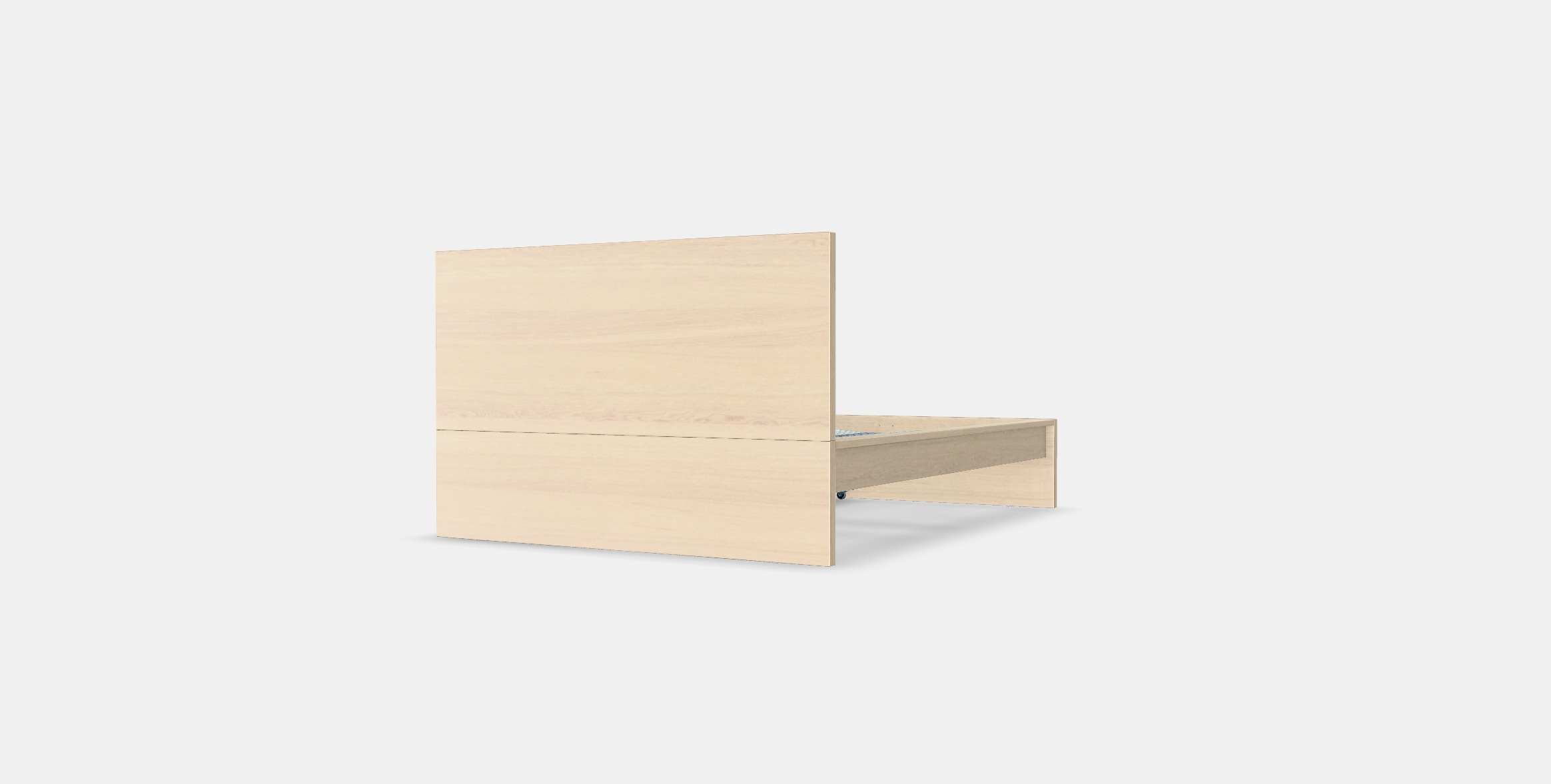MALM Bed frame high w 2 storage boxes 21 Low-poly 3D model_4