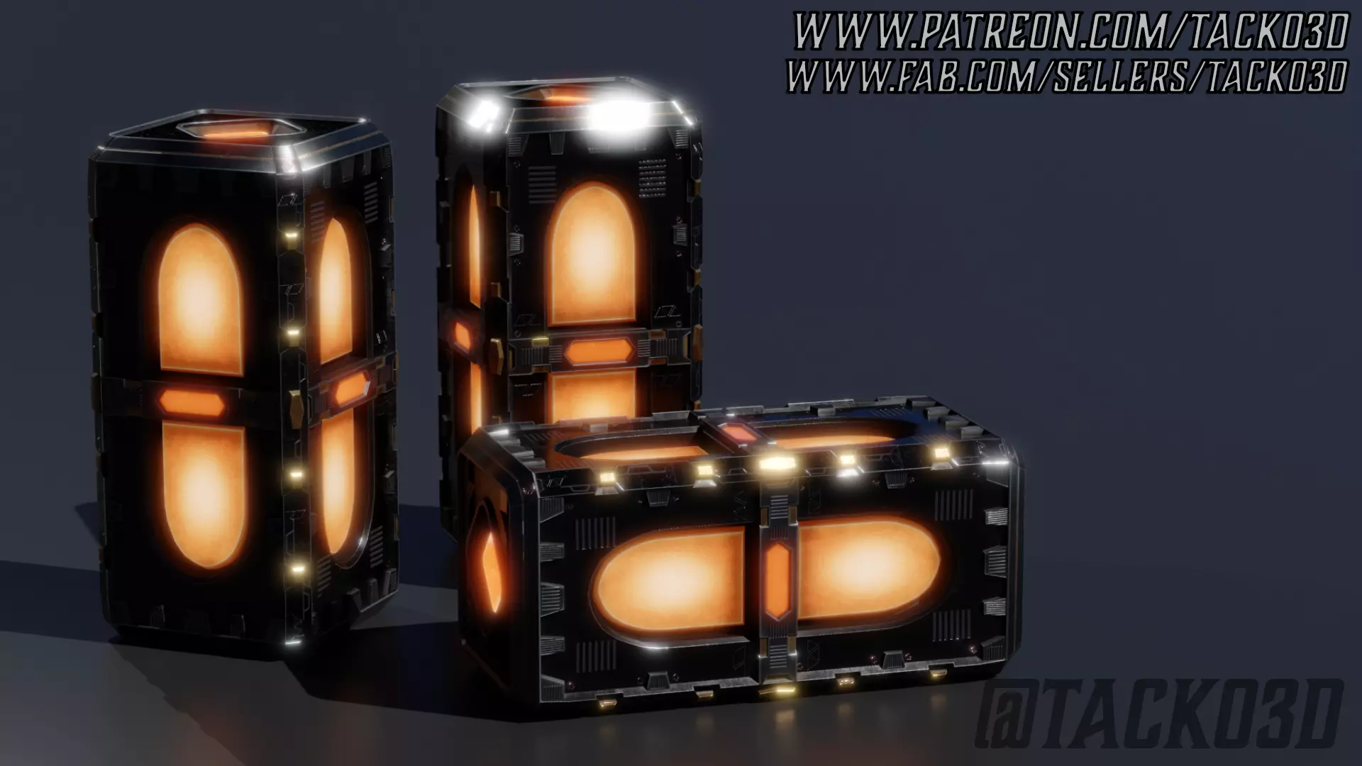 Explosive Barrel - Sci-fi Prop 3D model