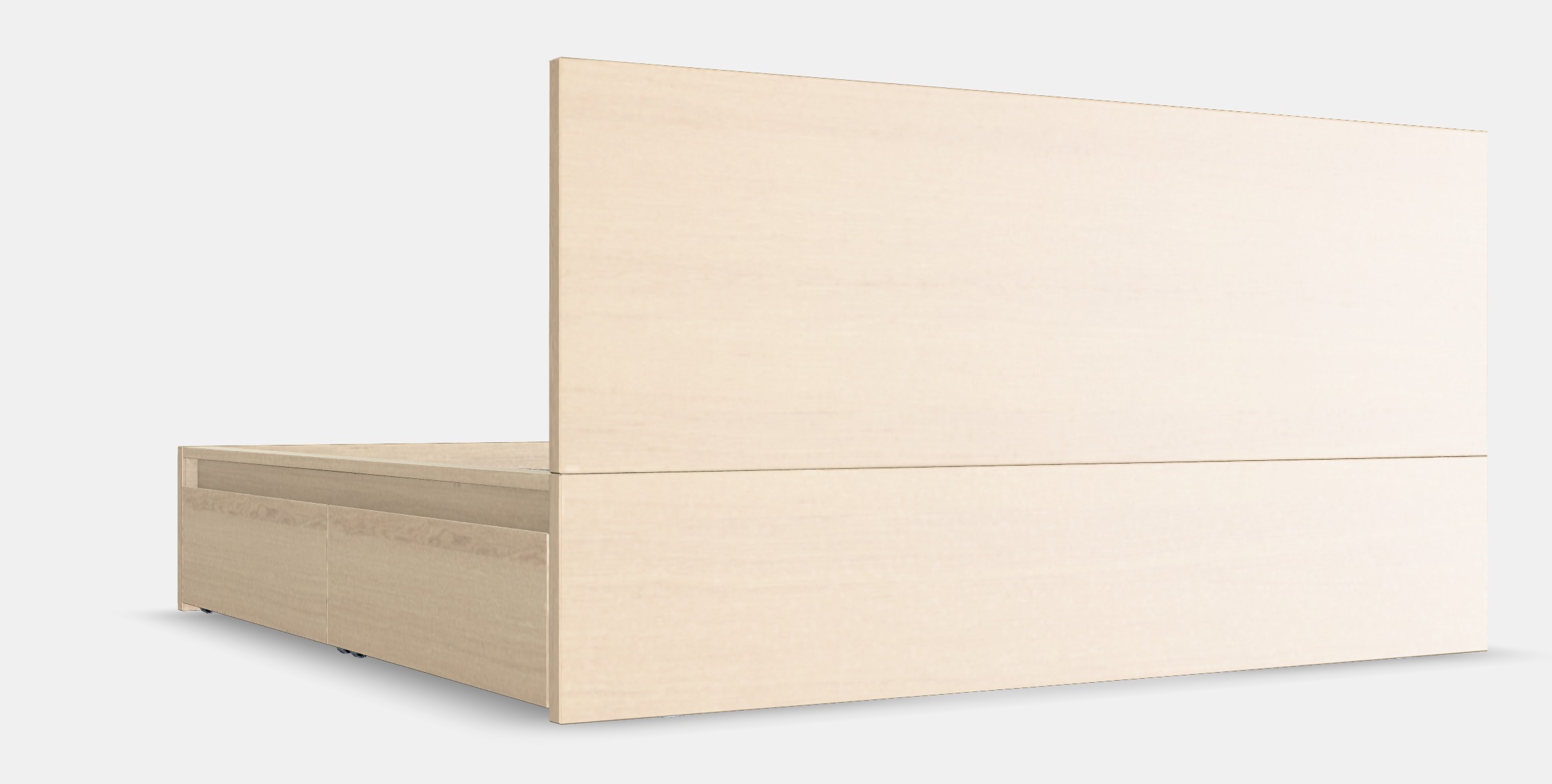 MALM Bed frame high w 4 storage boxes 14 Low-poly 3D model_12