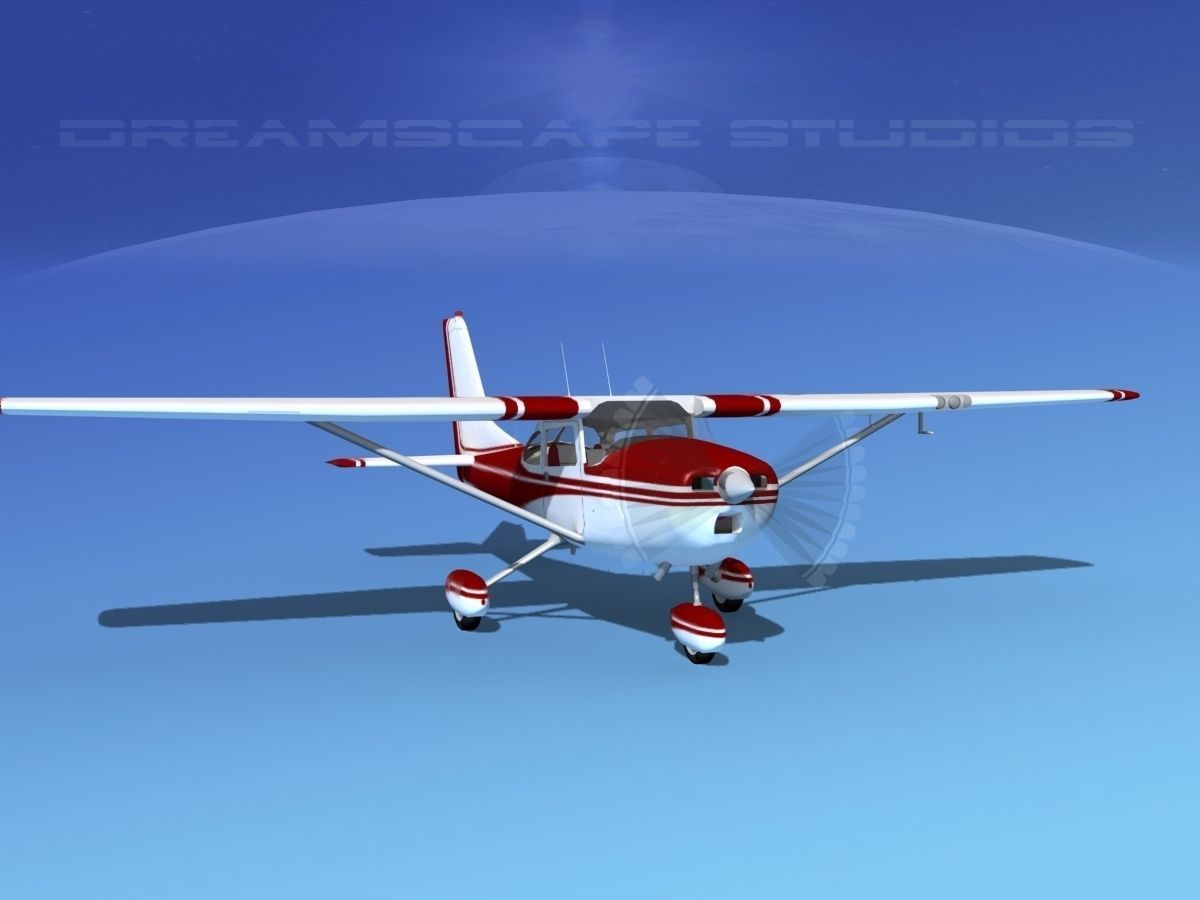 Cessna 172 Skyhawk 1967 V02 3D model_2