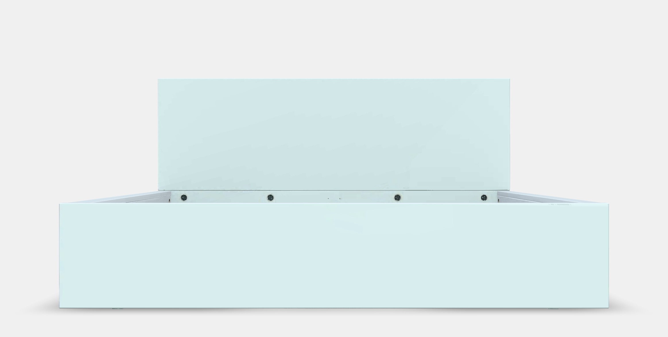 MALM Bed frame high w 4 storage boxes 15 Low-poly 3D model_11