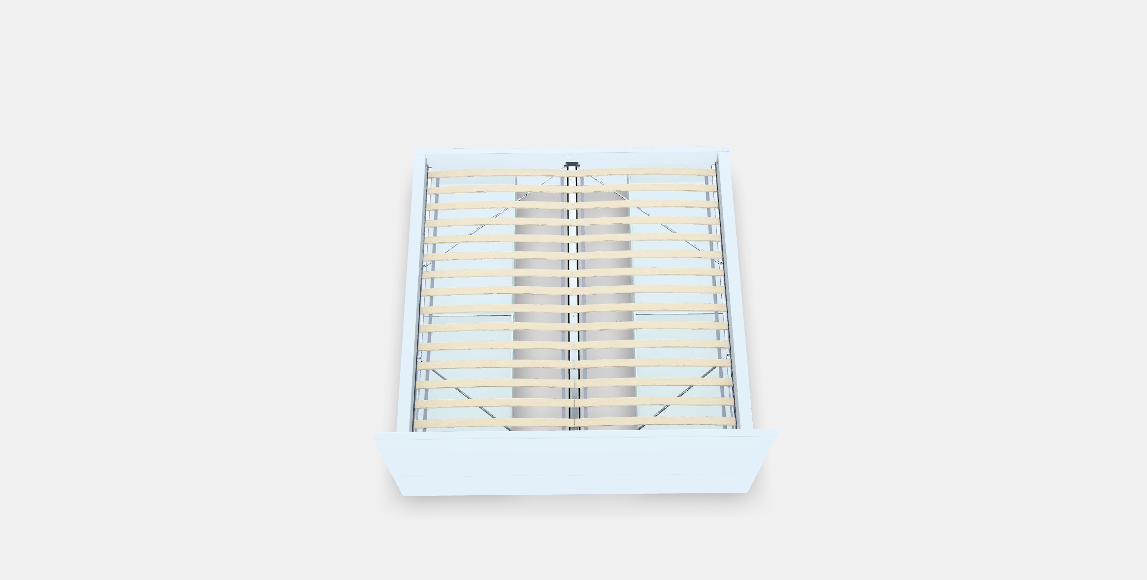 MALM Bed frame high w 4 storage boxes 15 Low-poly 3D model_4