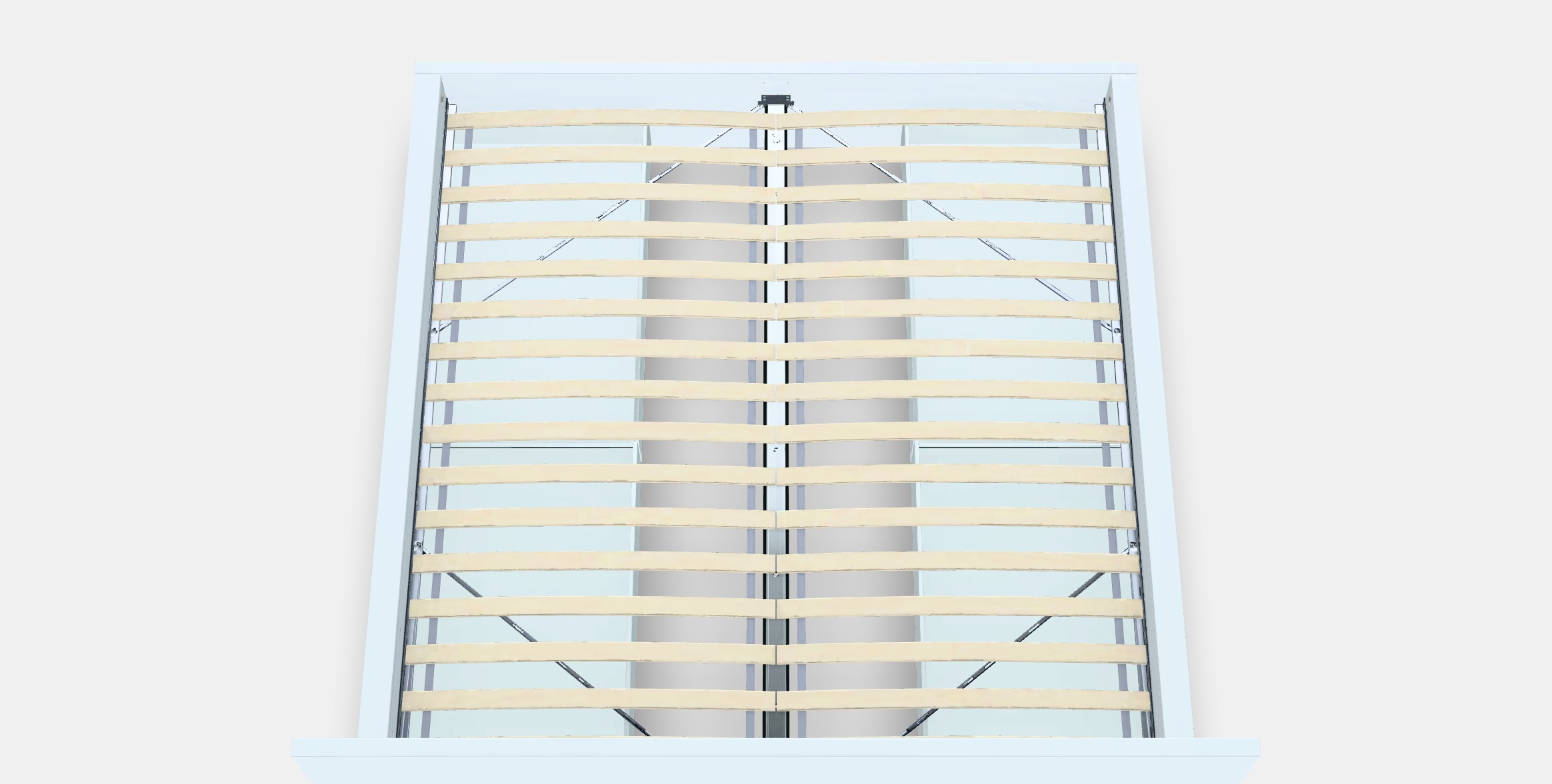 MALM Bed frame high w 4 storage boxes 15 Low-poly 3D model_6