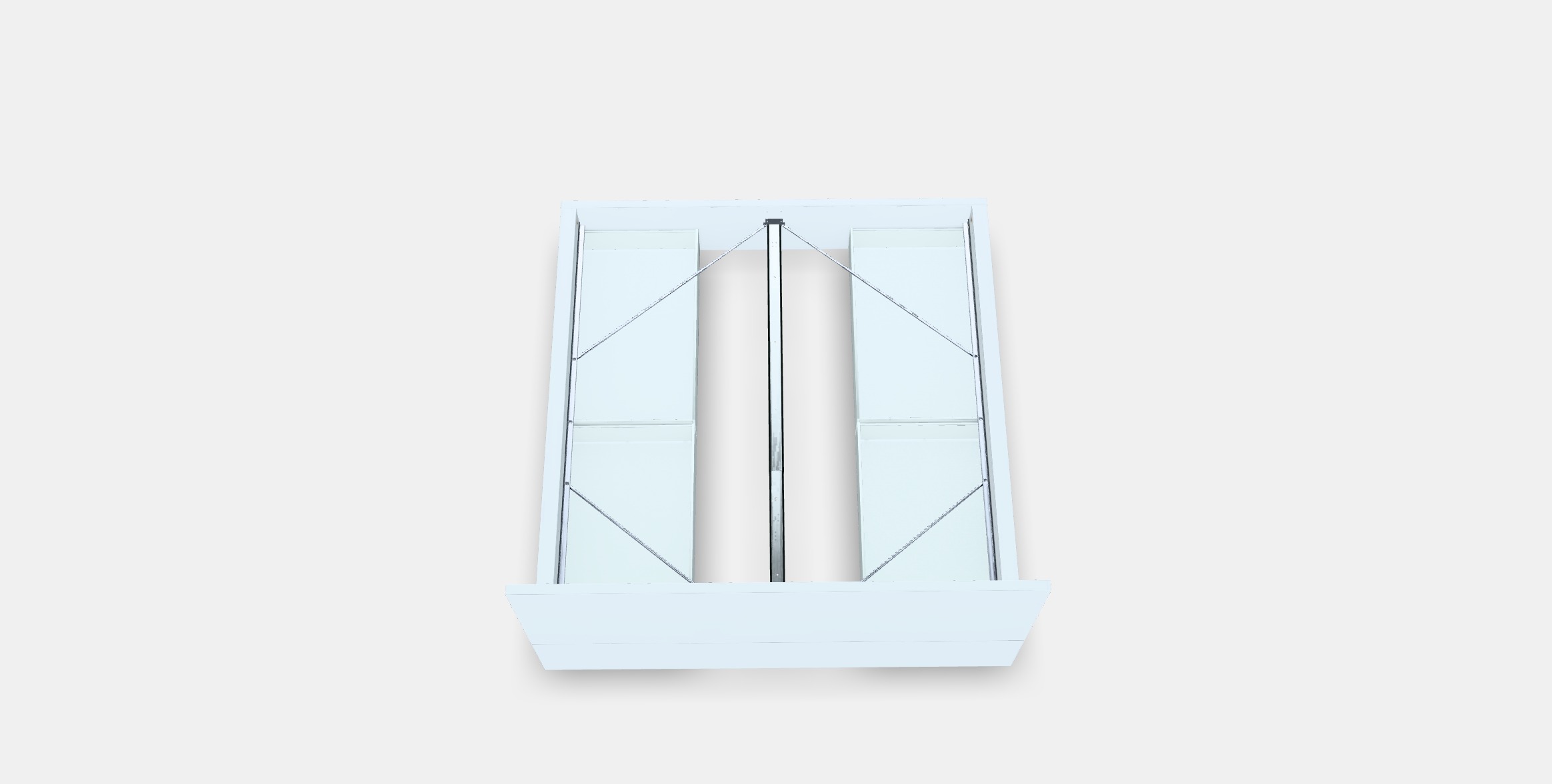 MALM Bed frame high w 4 storage boxes 16 Low-poly 3D model_3