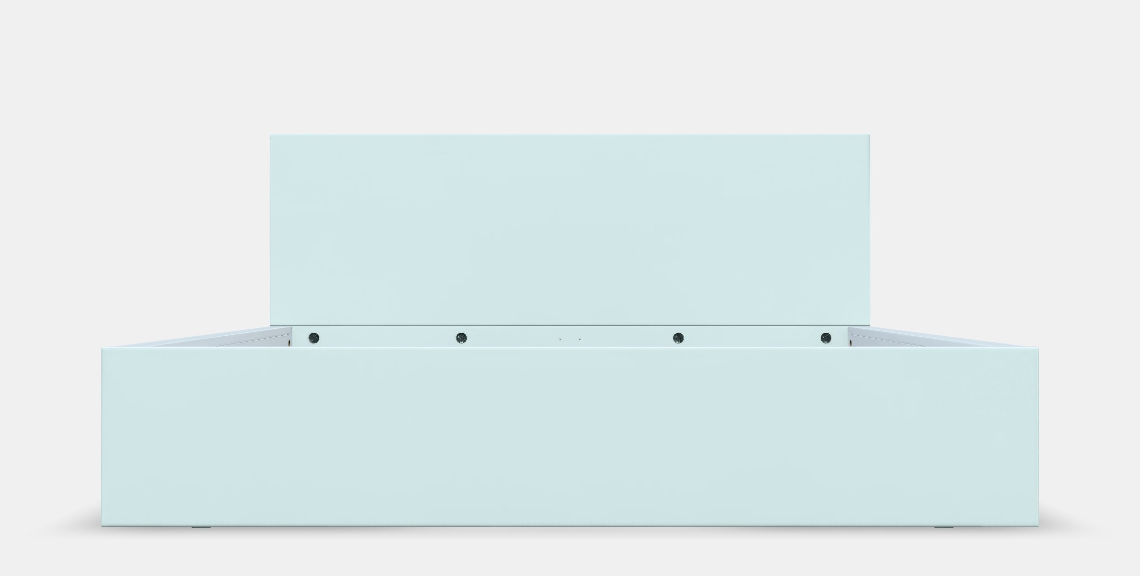 MALM Bed frame high w 4 storage boxes 16 Low-poly 3D model_11