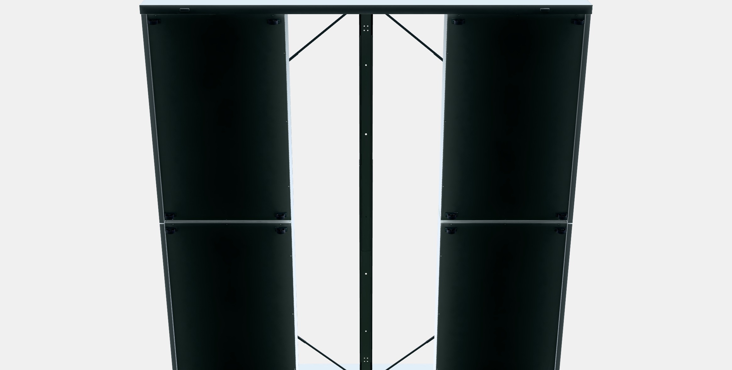 MALM Bed frame high w 4 storage boxes 16 Low-poly 3D model_8