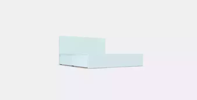 MALM Bed frame high w 4 storage boxes 16 Low-poly 3D model