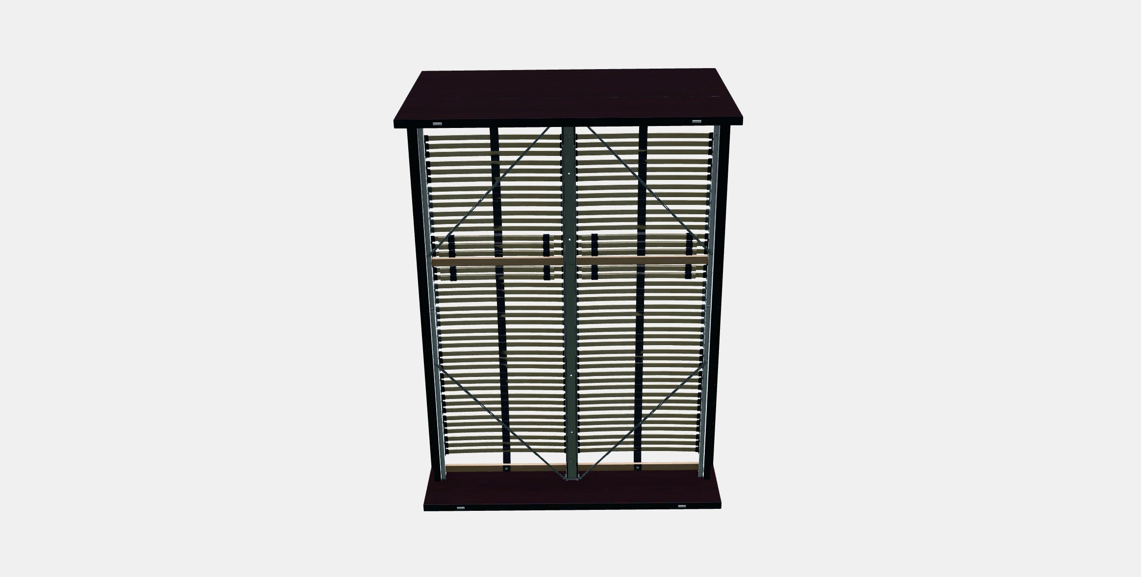 MALM Bed frame high 69 Low-poly 3D model_7