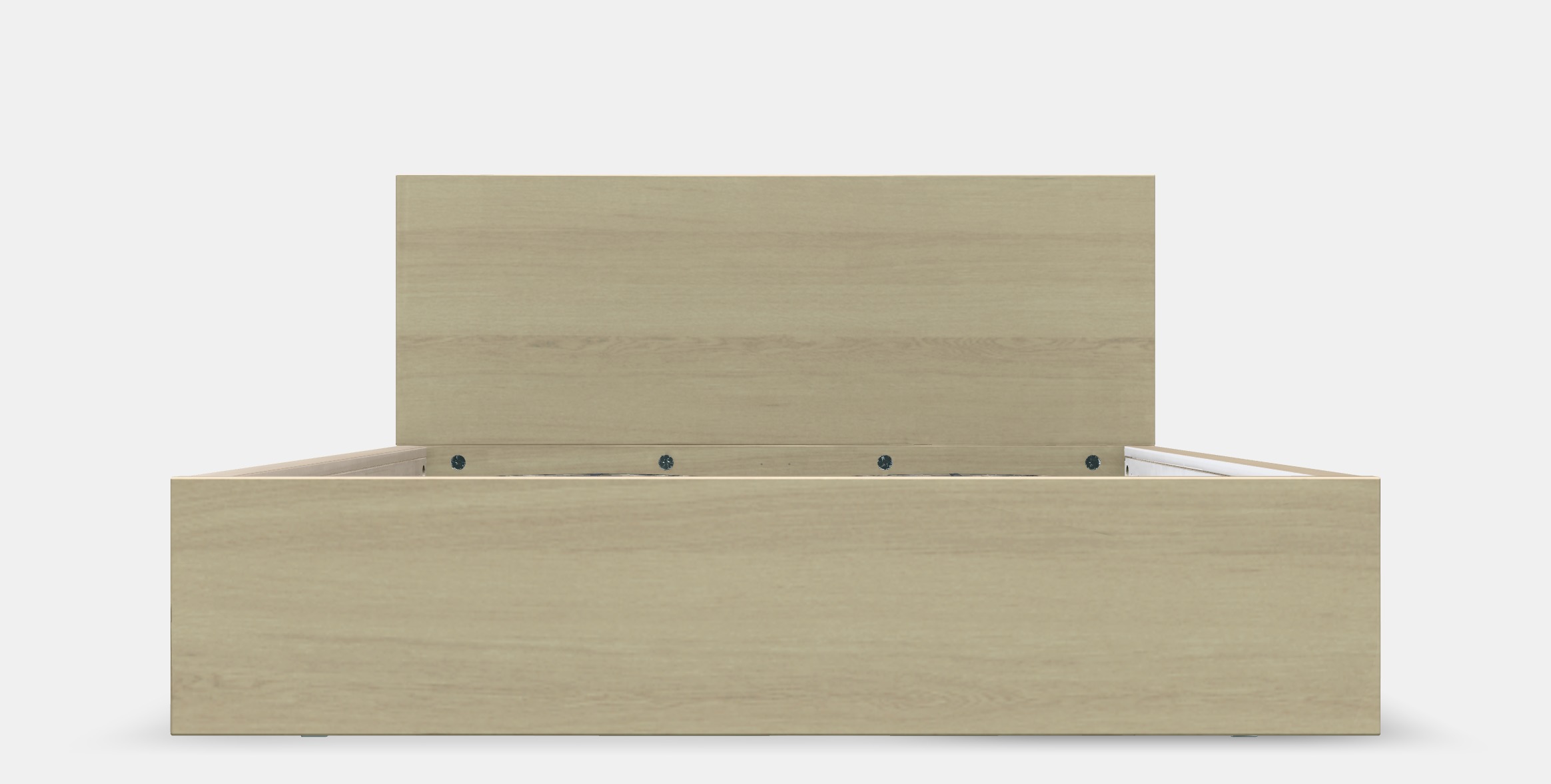 MALM Bed frame high w 2 storage boxes 23 Low-poly 3D model_11