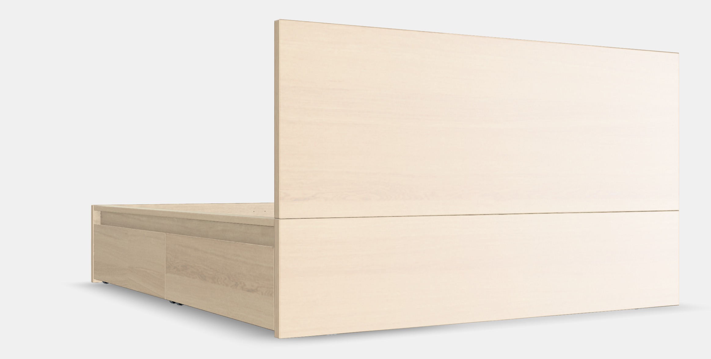 MALM Bed frame high w 2 storage boxes 23 Low-poly 3D model_5