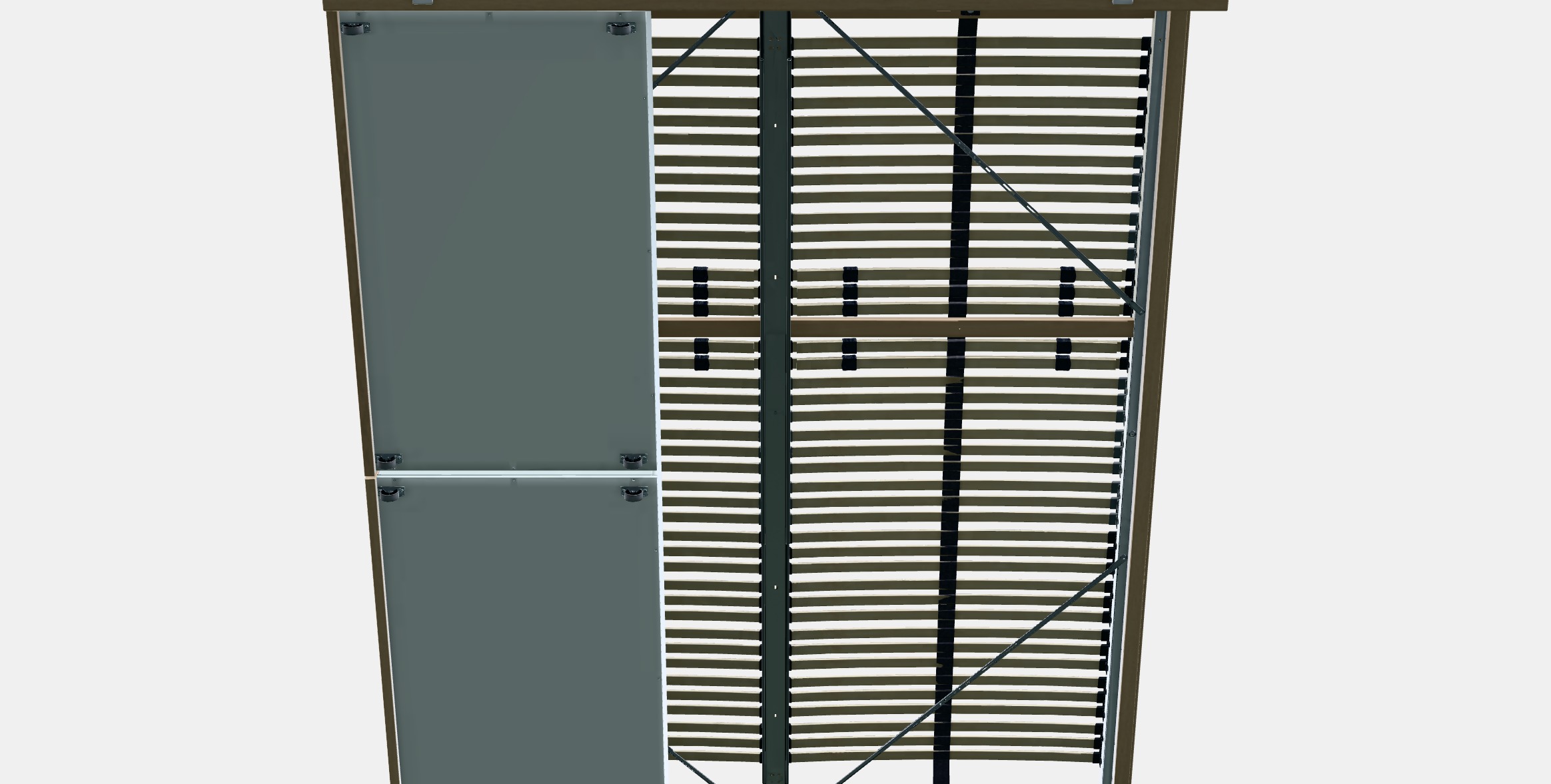 MALM Bed frame high w 2 storage boxes 23 Low-poly 3D model_10