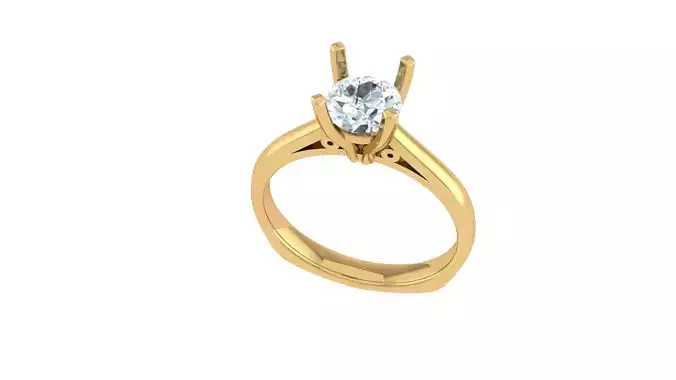 Anel solitario com pedra