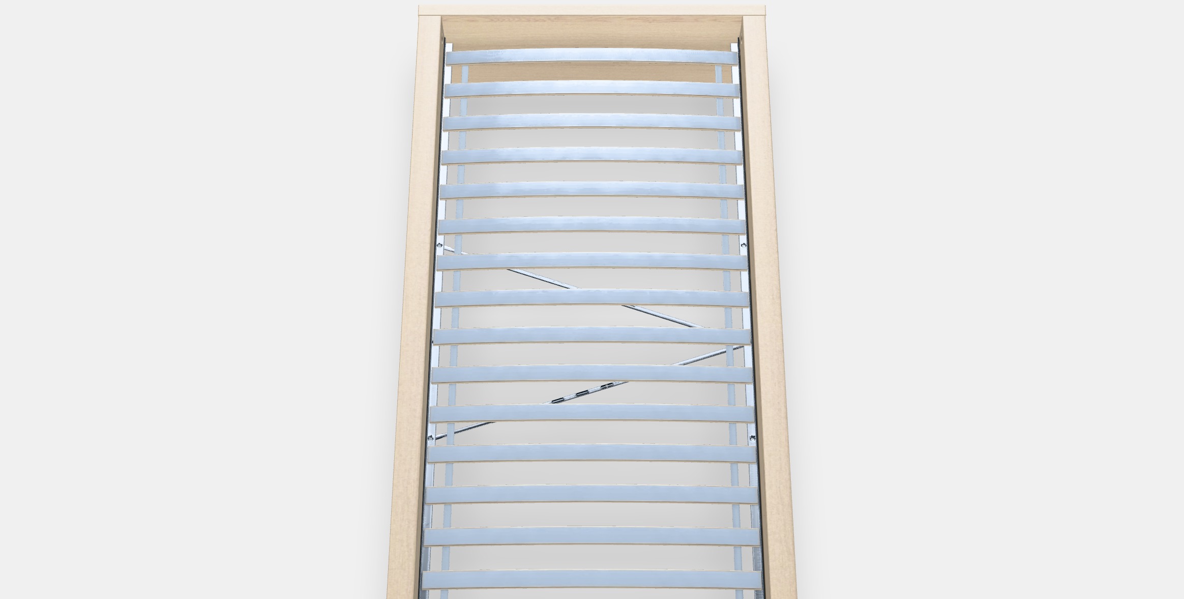 MALM Bed frame high 73 Low-poly 3D model_3