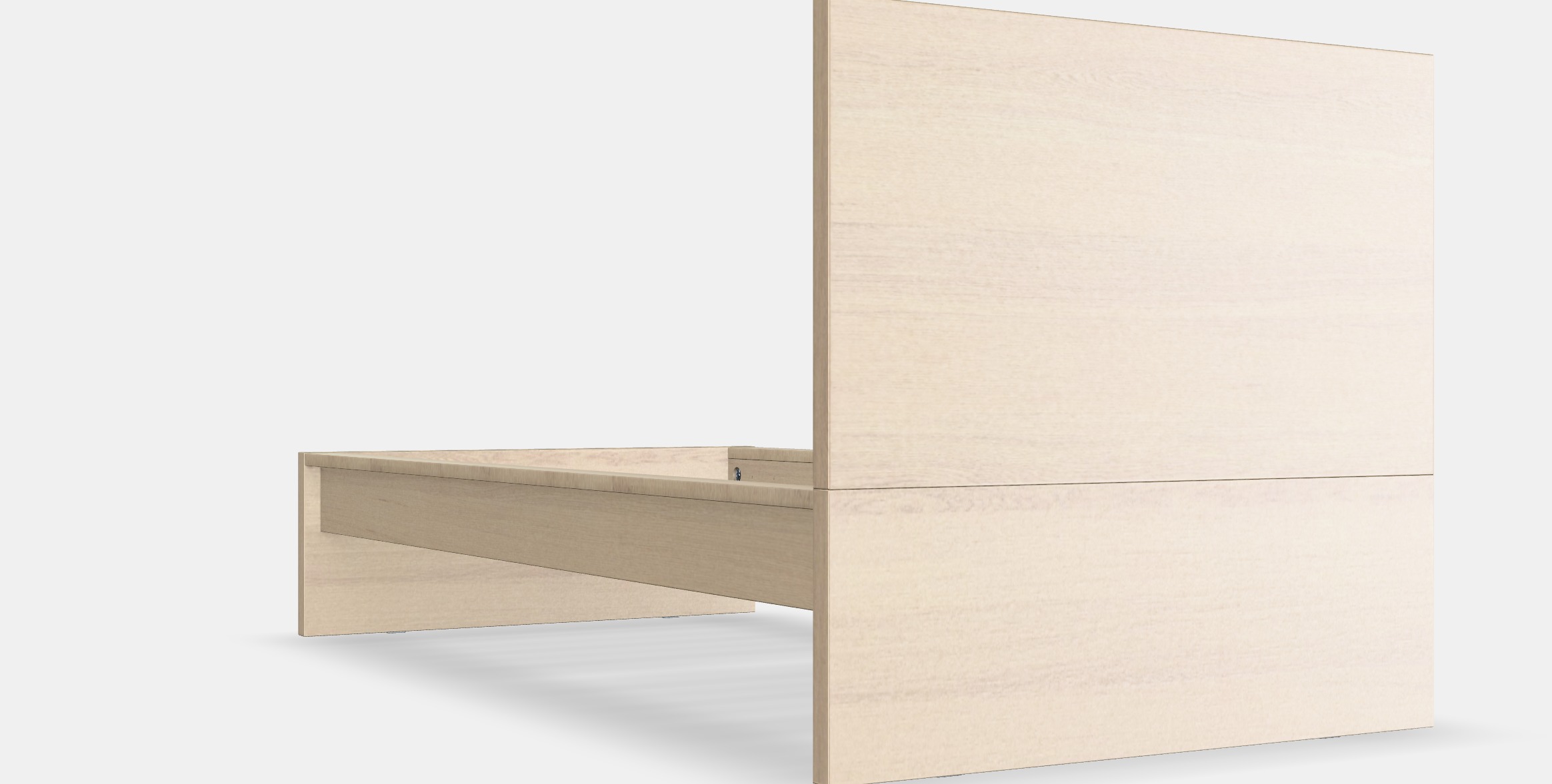 MALM Bed frame high 73 Low-poly 3D model_4