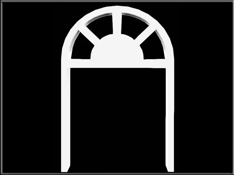 Semicircular arch Low-poly 3D model