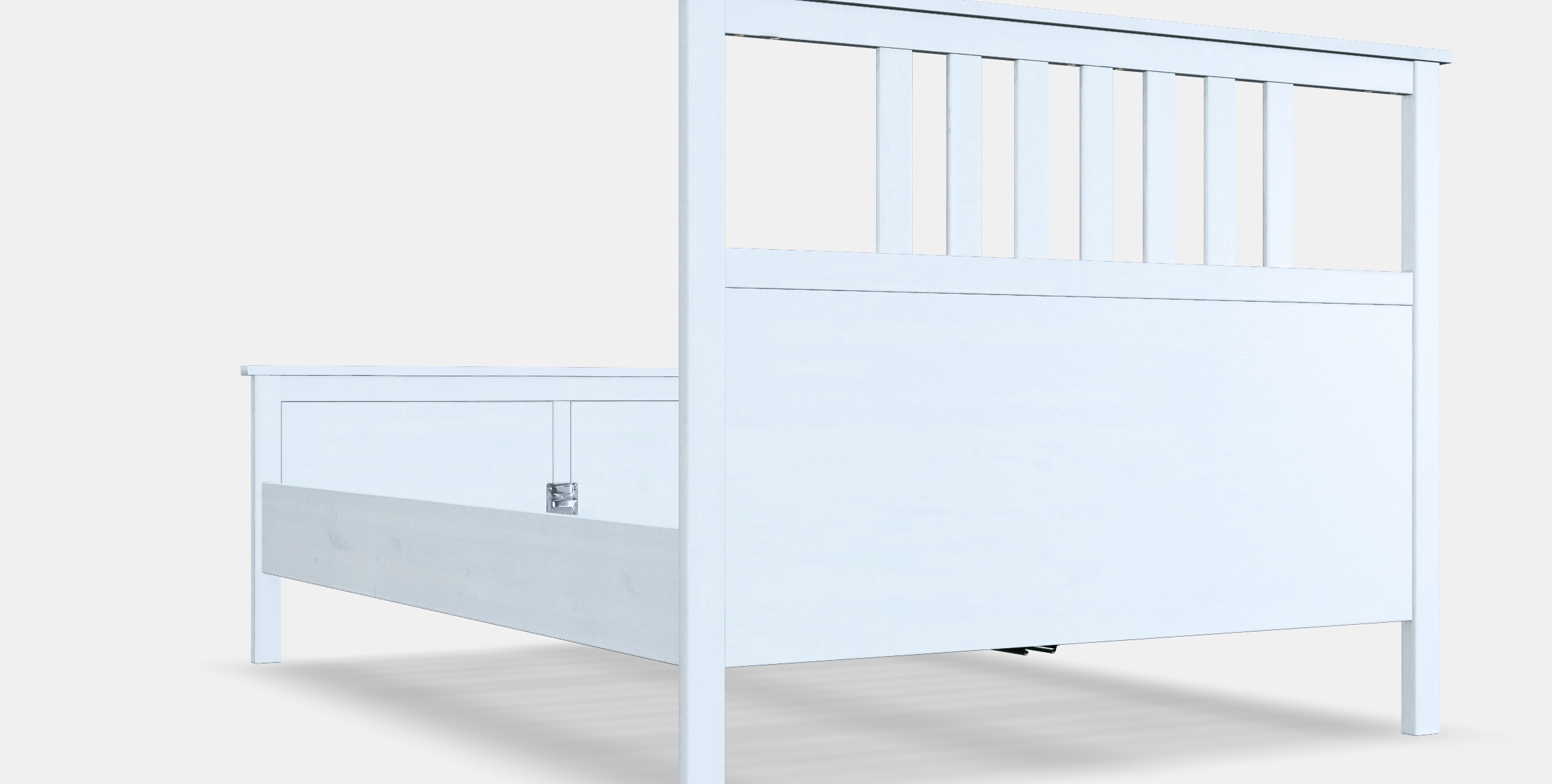 HEMNES Bed frame 18 Low-poly 3D model_4