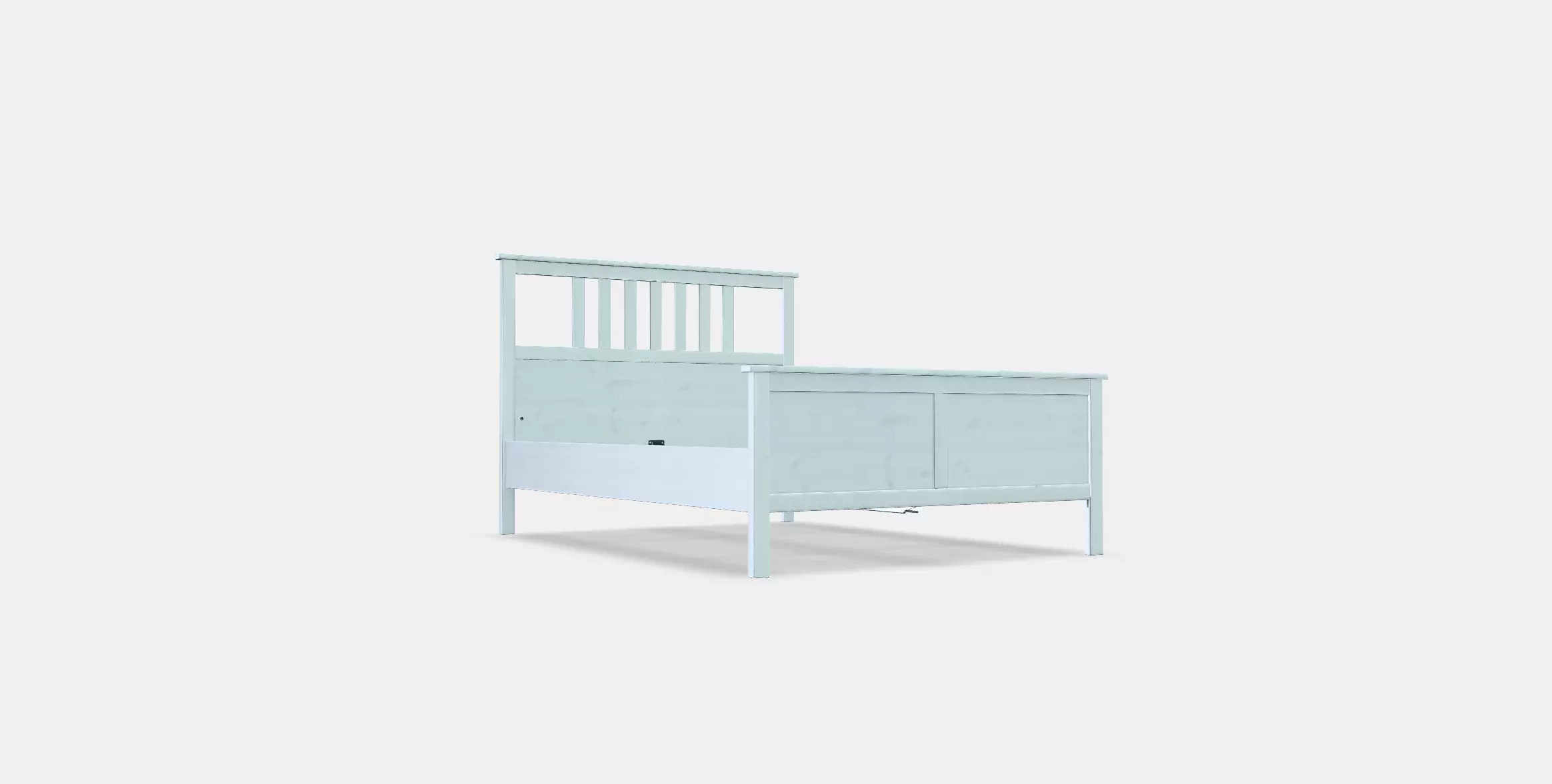 HEMNES Bed frame 18 Low-poly 3D model_0