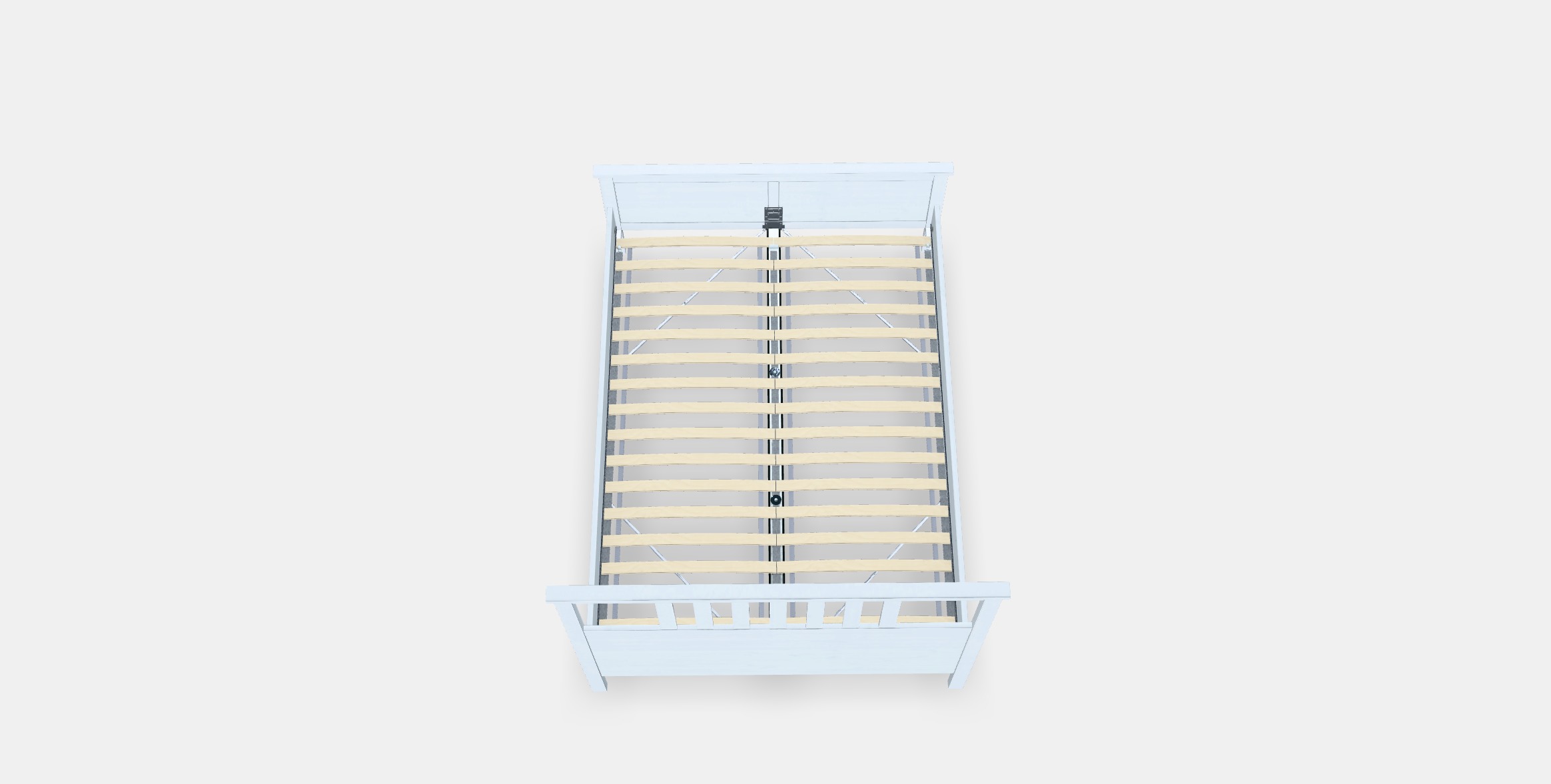 HEMNES Bed frame 18 Low-poly 3D model_2