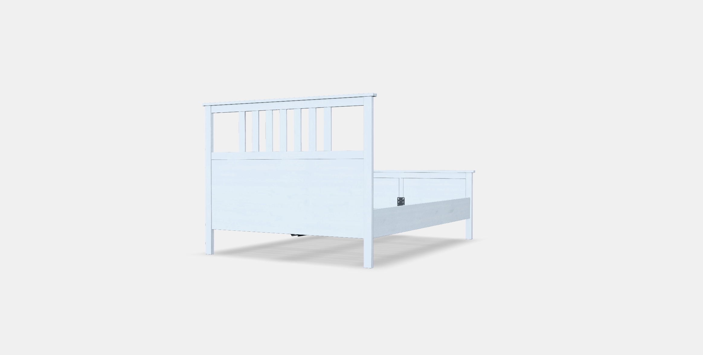 HEMNES Bed frame 18 Low-poly 3D model_3
