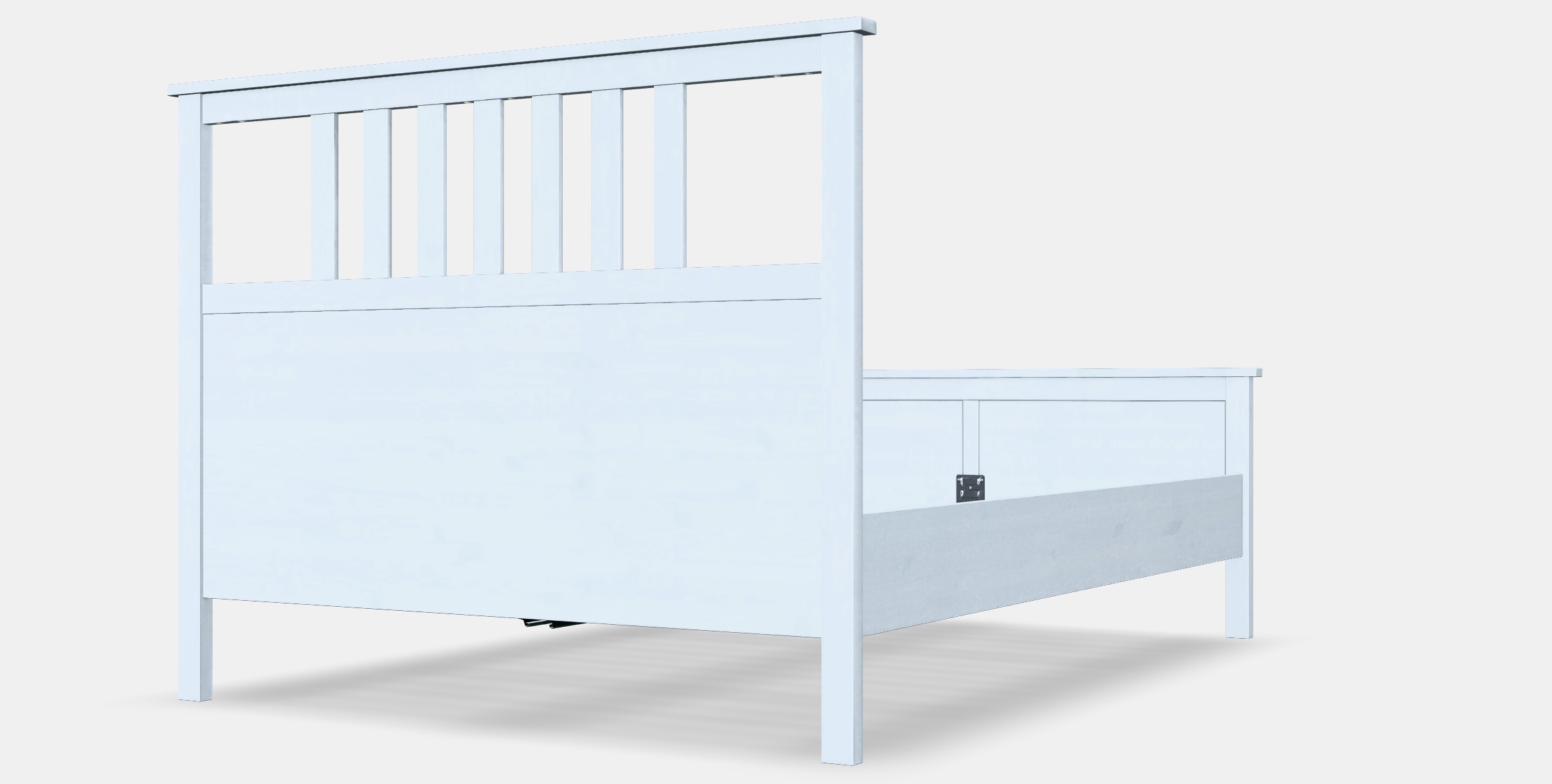 HEMNES Bed frame 18 Low-poly 3D model_5