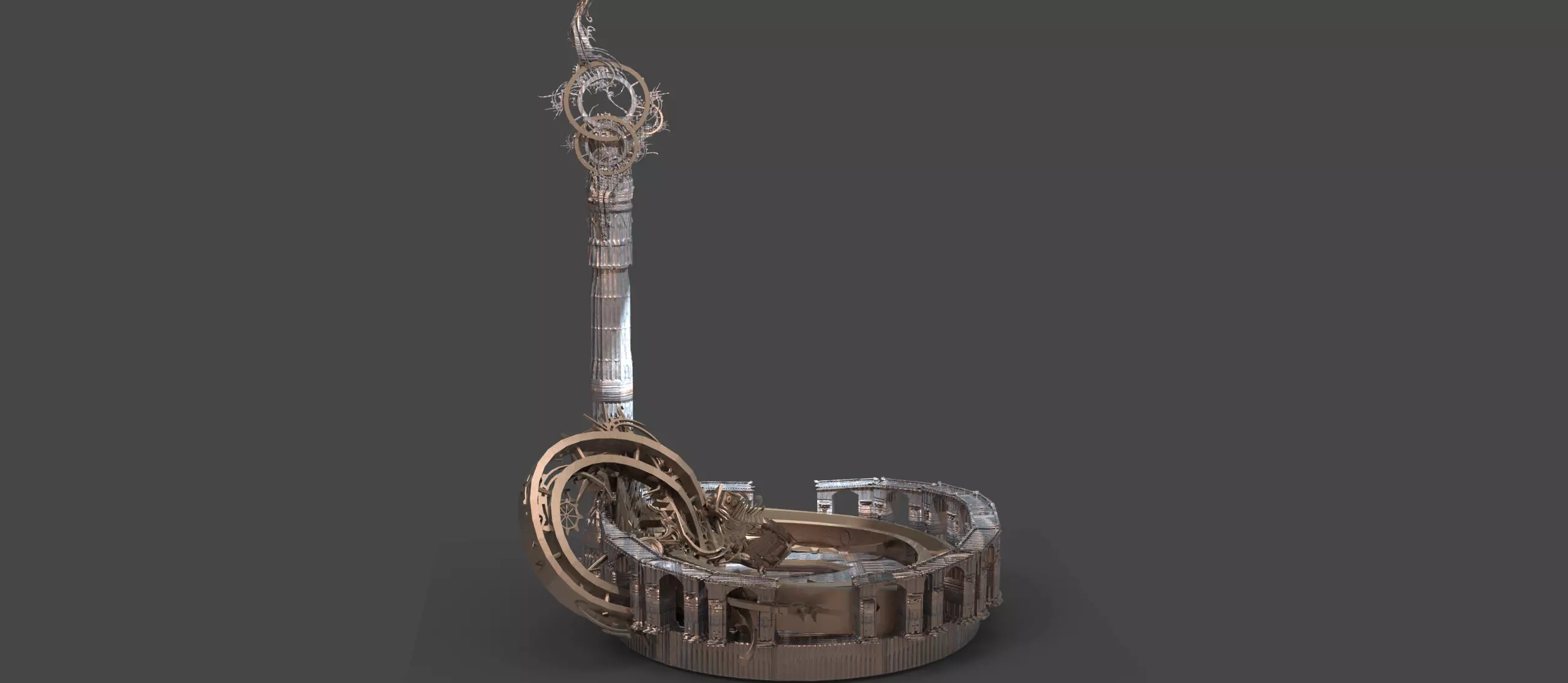 Art deco illusionist Garden 3 3D model_0