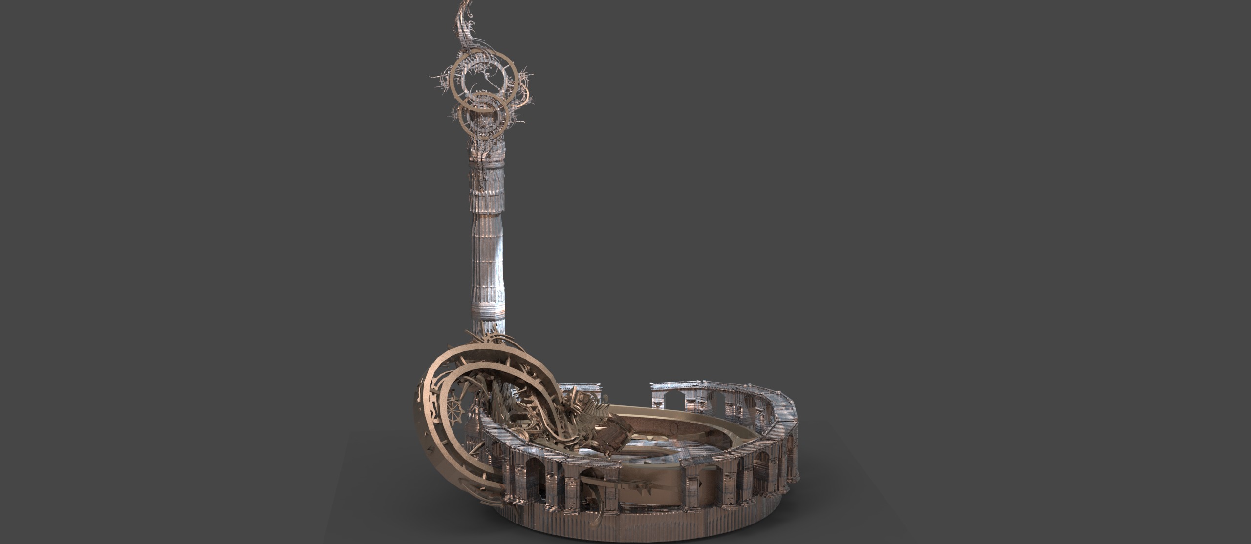 Art deco illusionist Garden 3 3D model_1