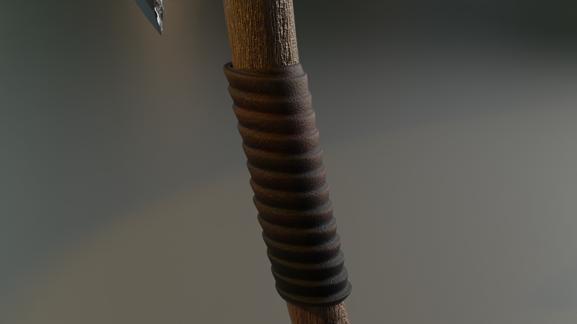 Axe Medieval low poly Low-poly 3D model_3